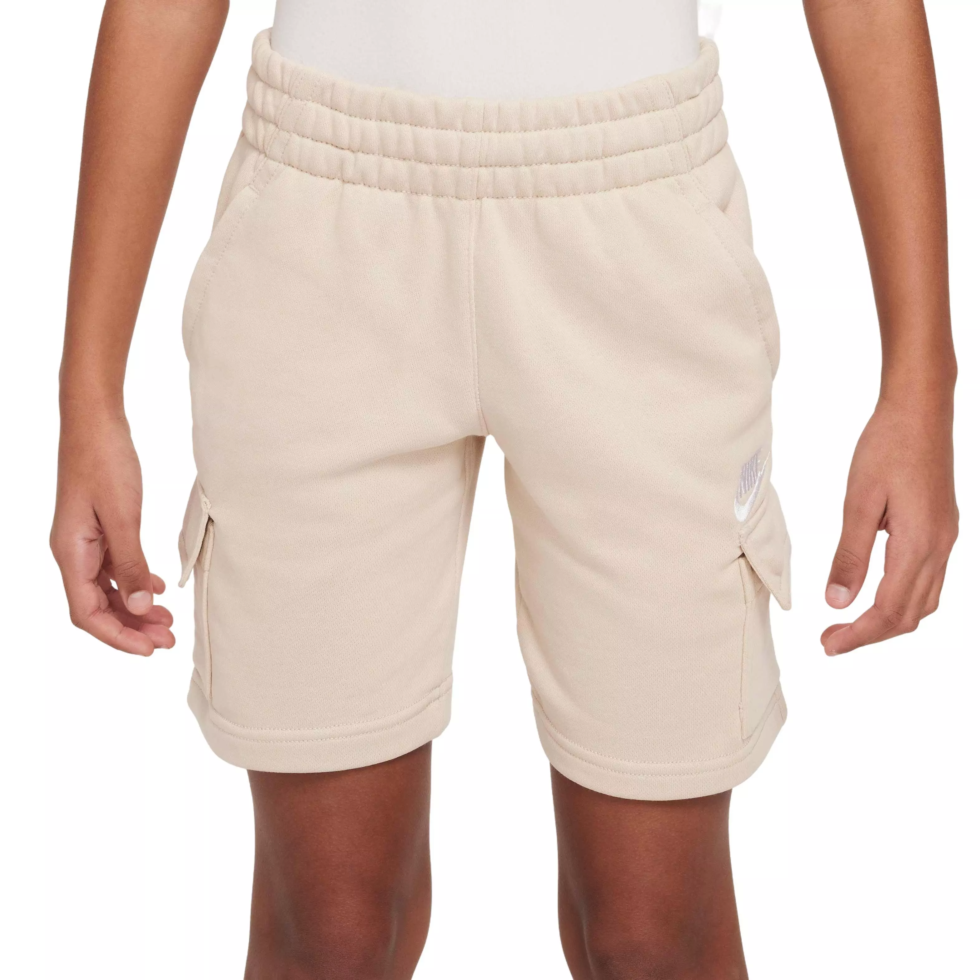 Nike Big Kids' Sportswear Club French Terry LB Cargo Shorts - BROWN