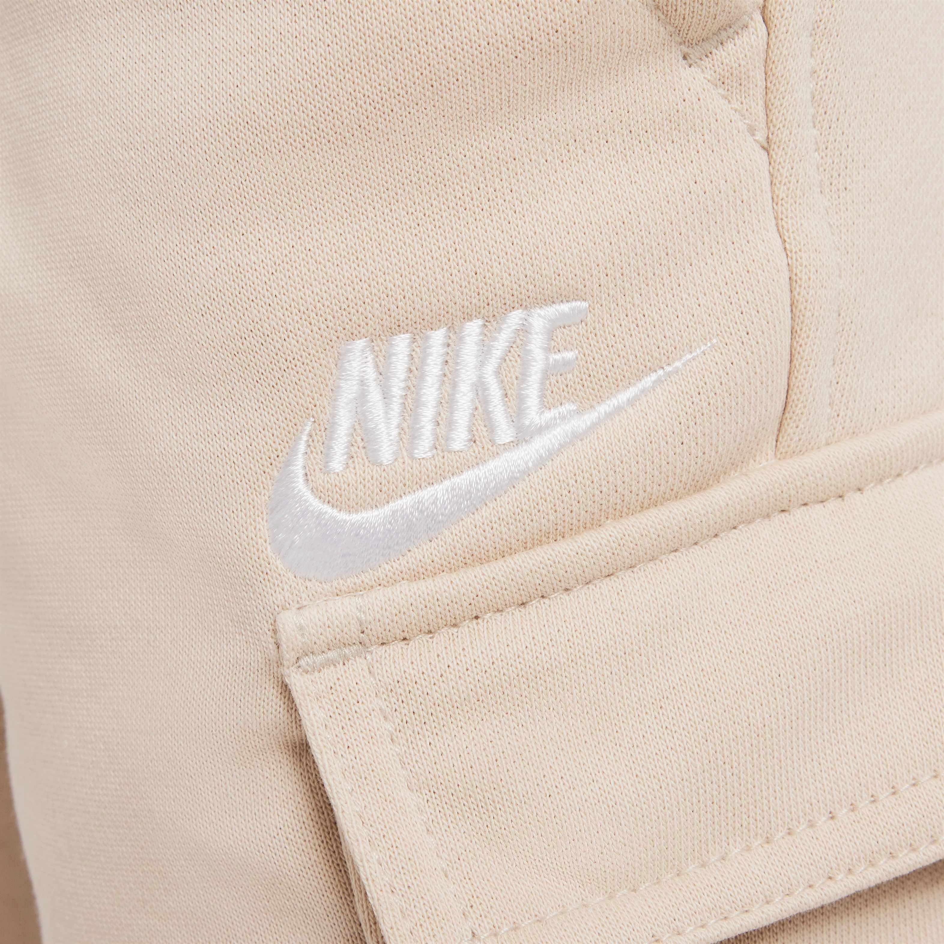 Nike Big Kids' Sportswear Club French Terry LB Cargo Shorts - BROWN Thumbnail View 5