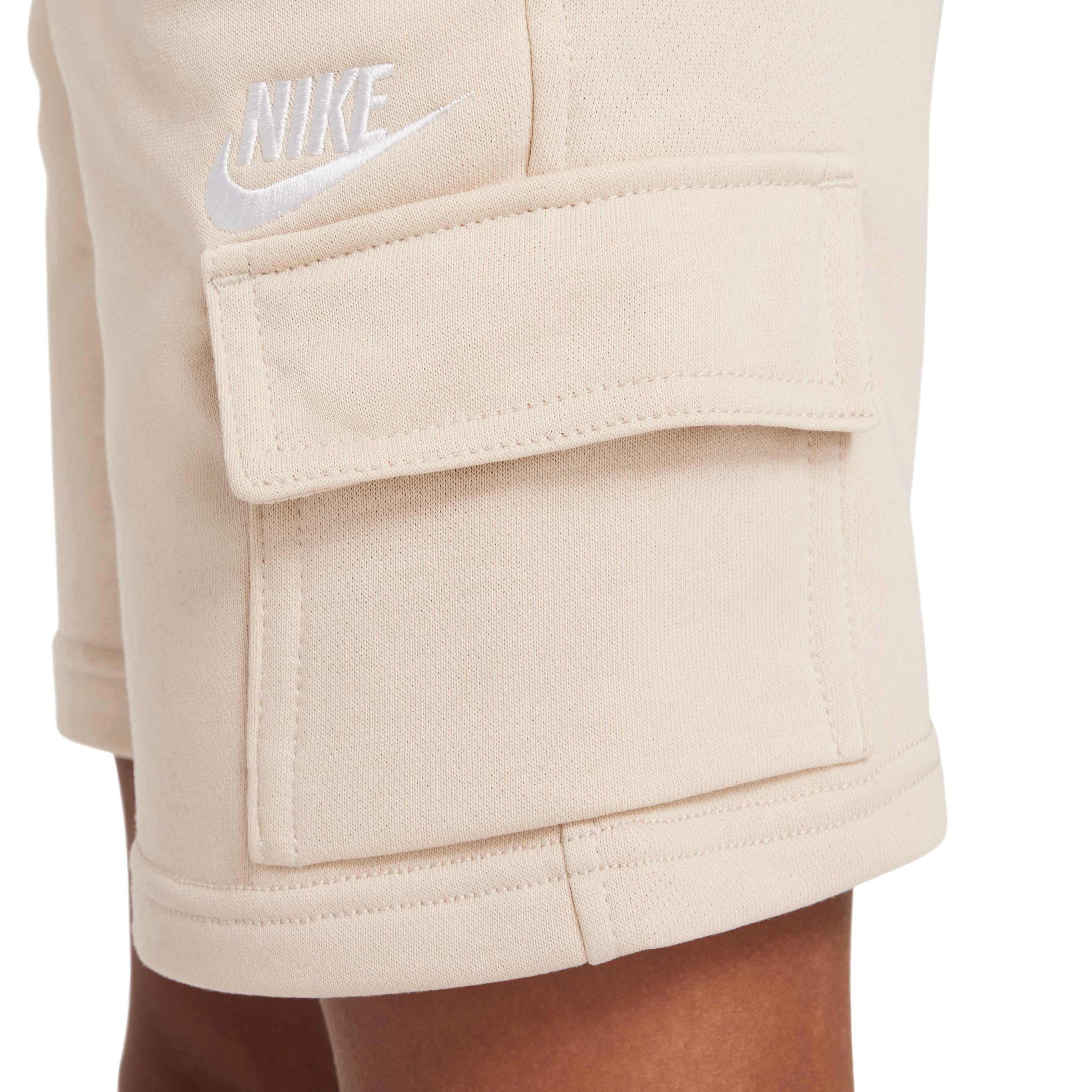 Nike Big Kids' Sportswear Club French Terry LB Cargo Shorts - BROWN Thumbnail View 6