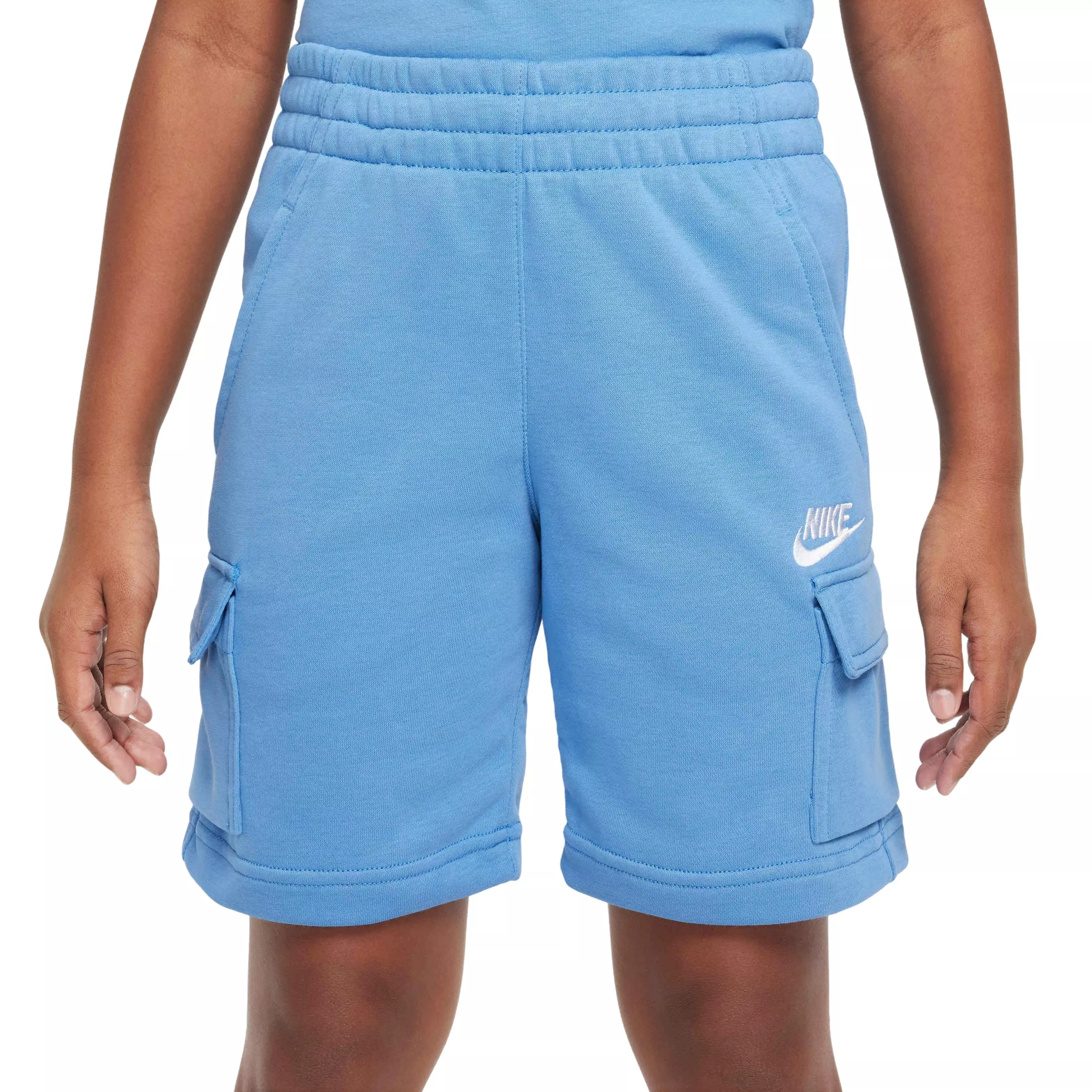 Nike Big Kids' Sportswear Club French Terry LB Cargo Shorts - BLUE