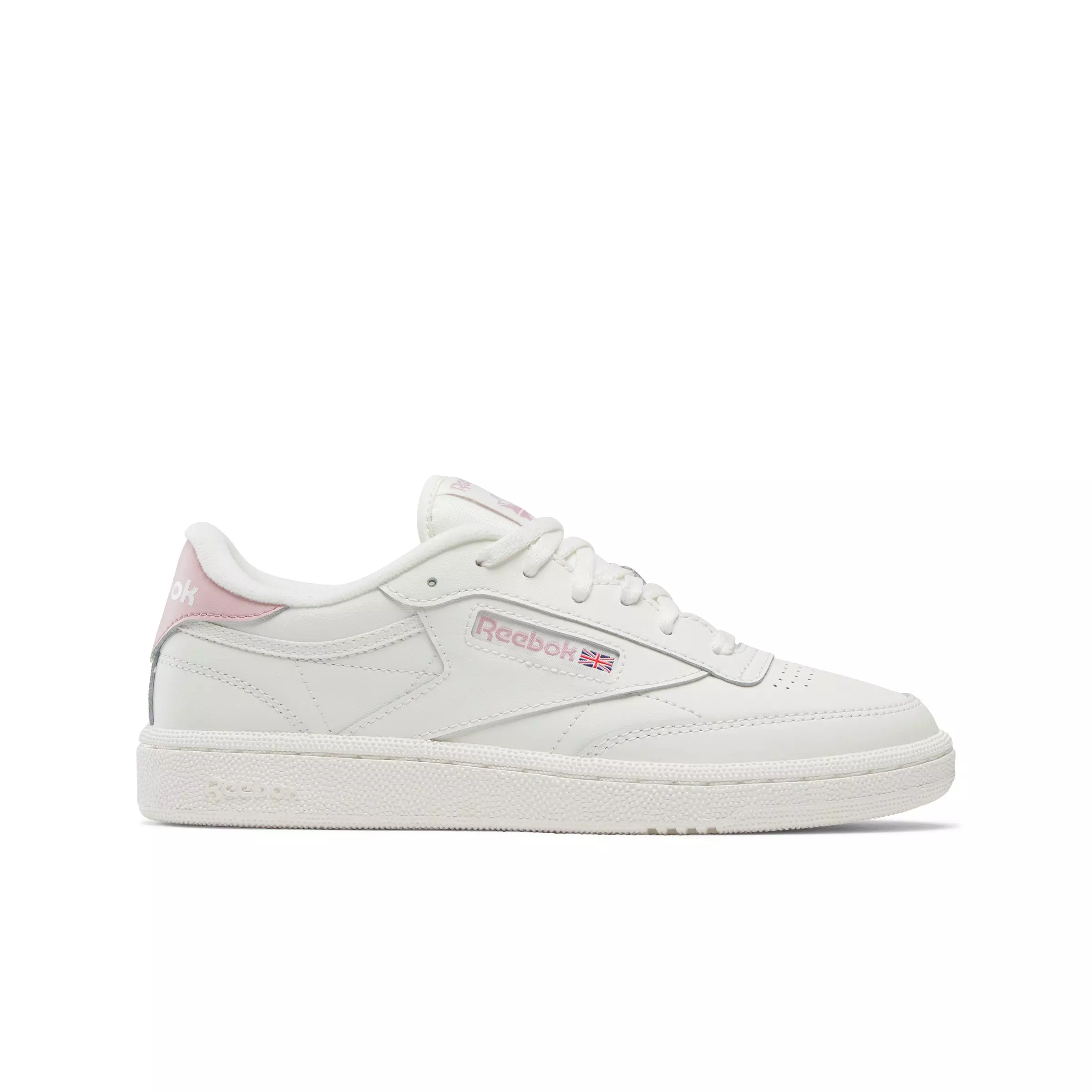Reebok Club C "White/Pink" Grade School Girls' Shoe - WHITE/PINK