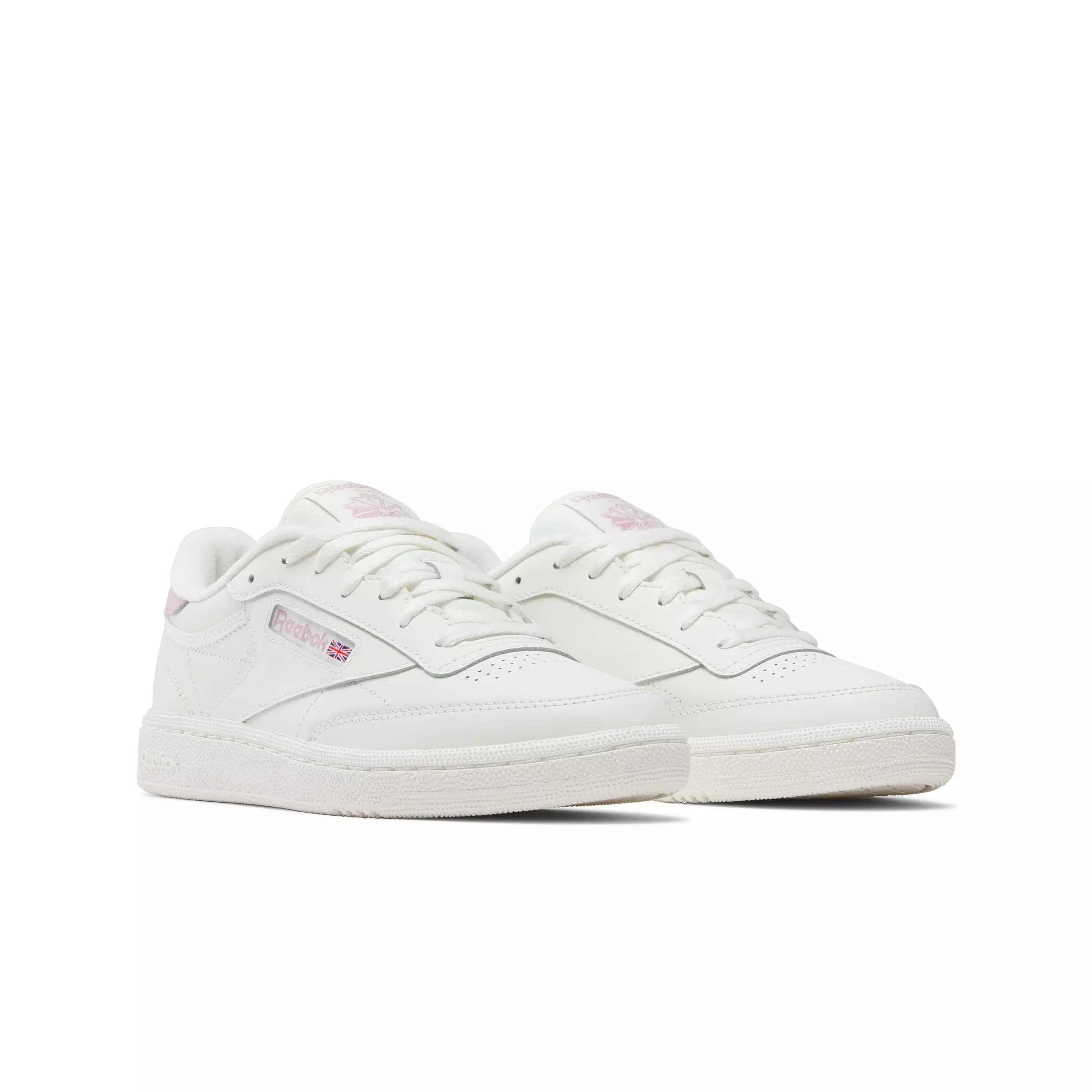 Reebok Club C "White/Pink" Grade School Girls' Shoe - WHITE/PINK