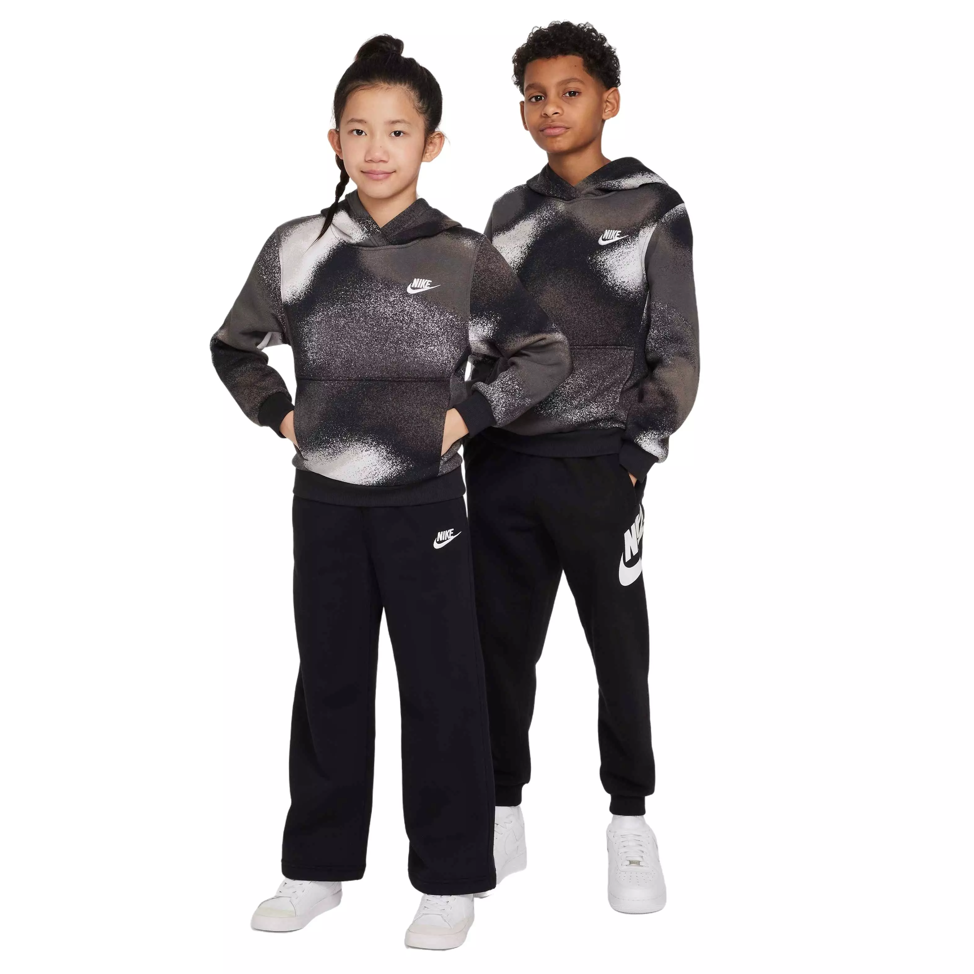 Nike Big Kids' Sportswear Club Fleece Hoodie - BLACK