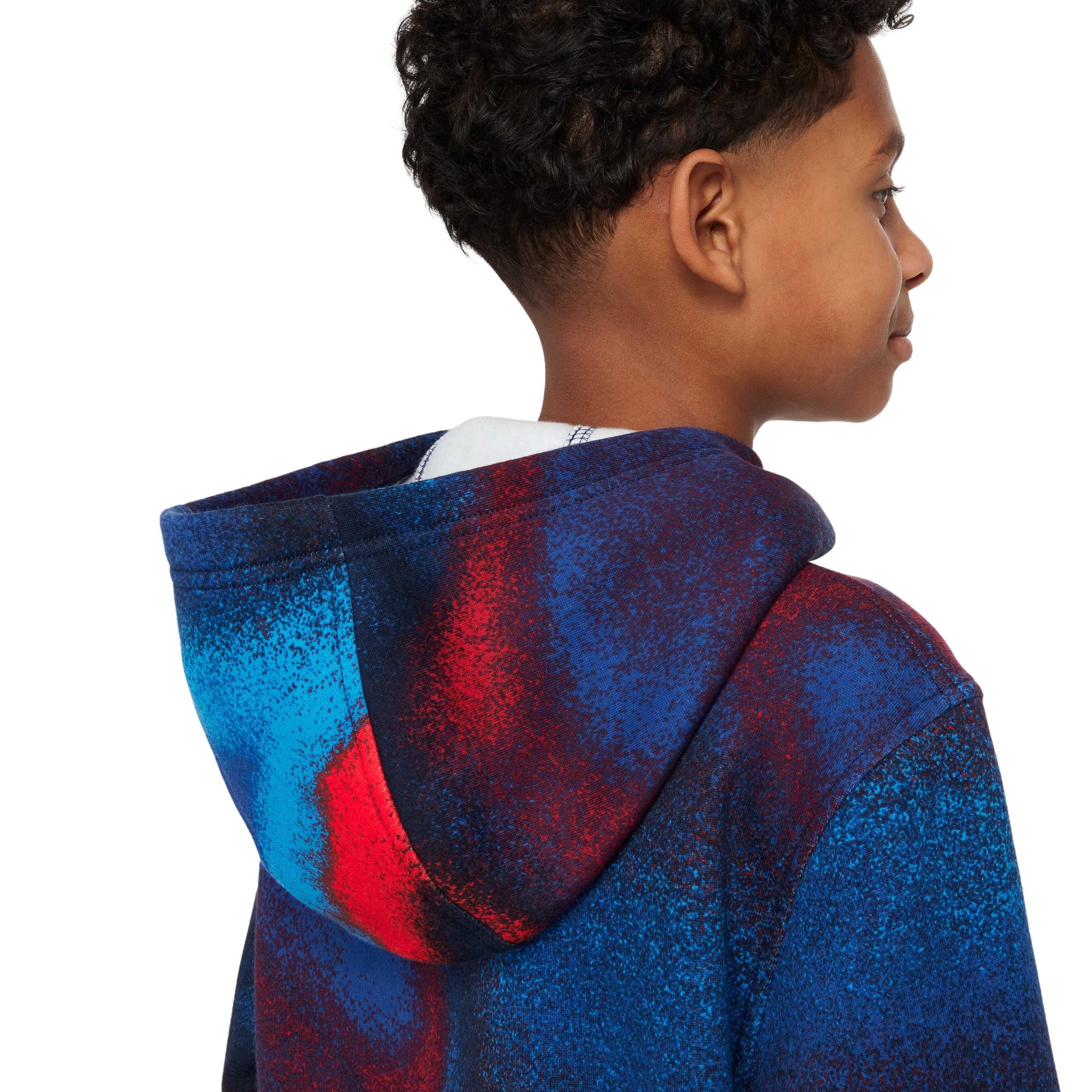 Nike Big Kids' Sportswear Club Fleece Hoodie - DK BLUE Thumbnail View 6