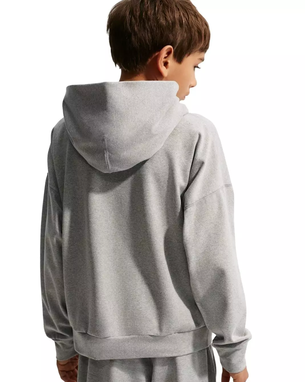 Nike Big Boys' Pro Dri-FIT Fleece Pullover Hoodie - Grey - GREY