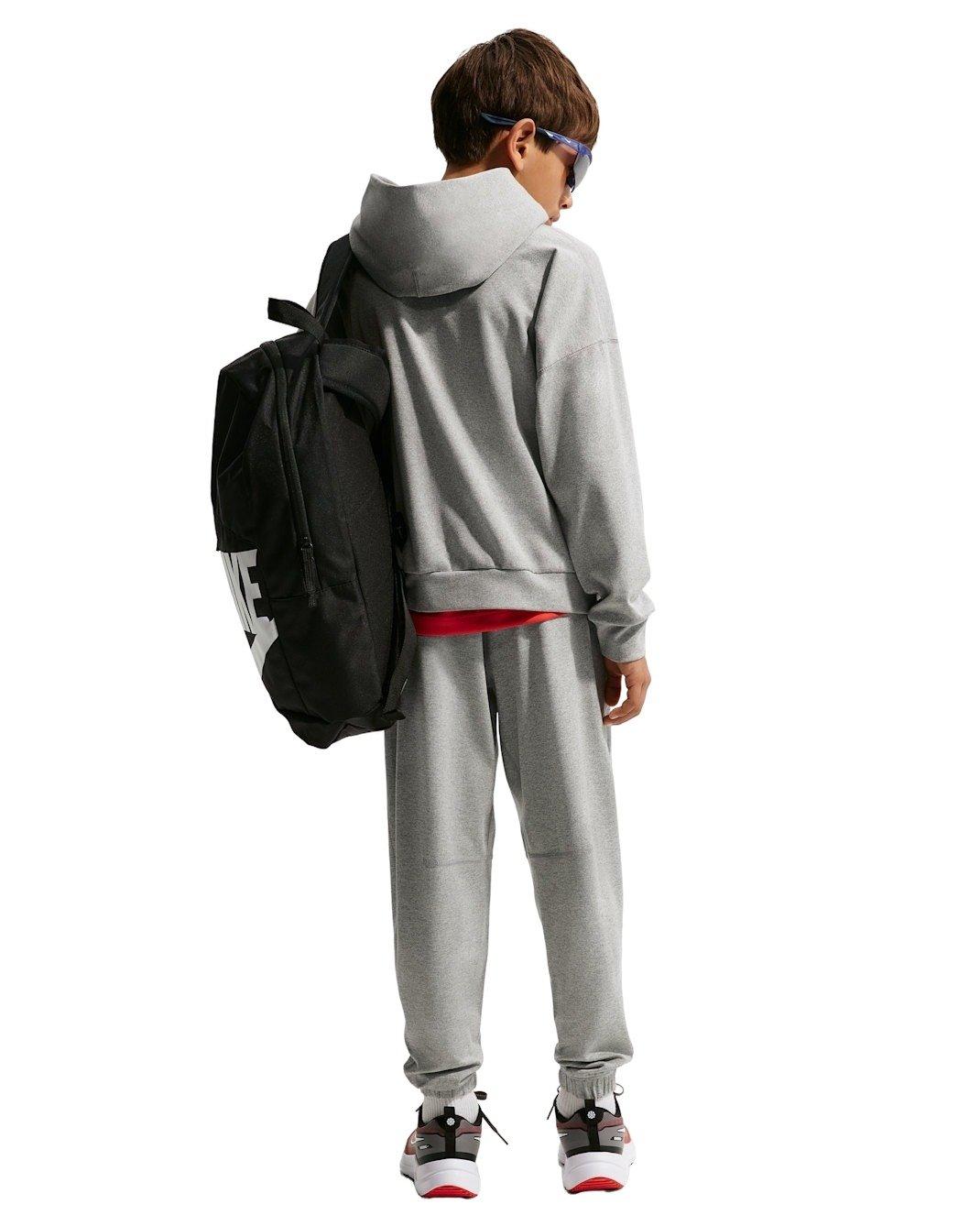 Nike Big Boys' Pro Dri-FIT Fleece Pullover Hoodie - Grey - GREY Thumbnail View 5