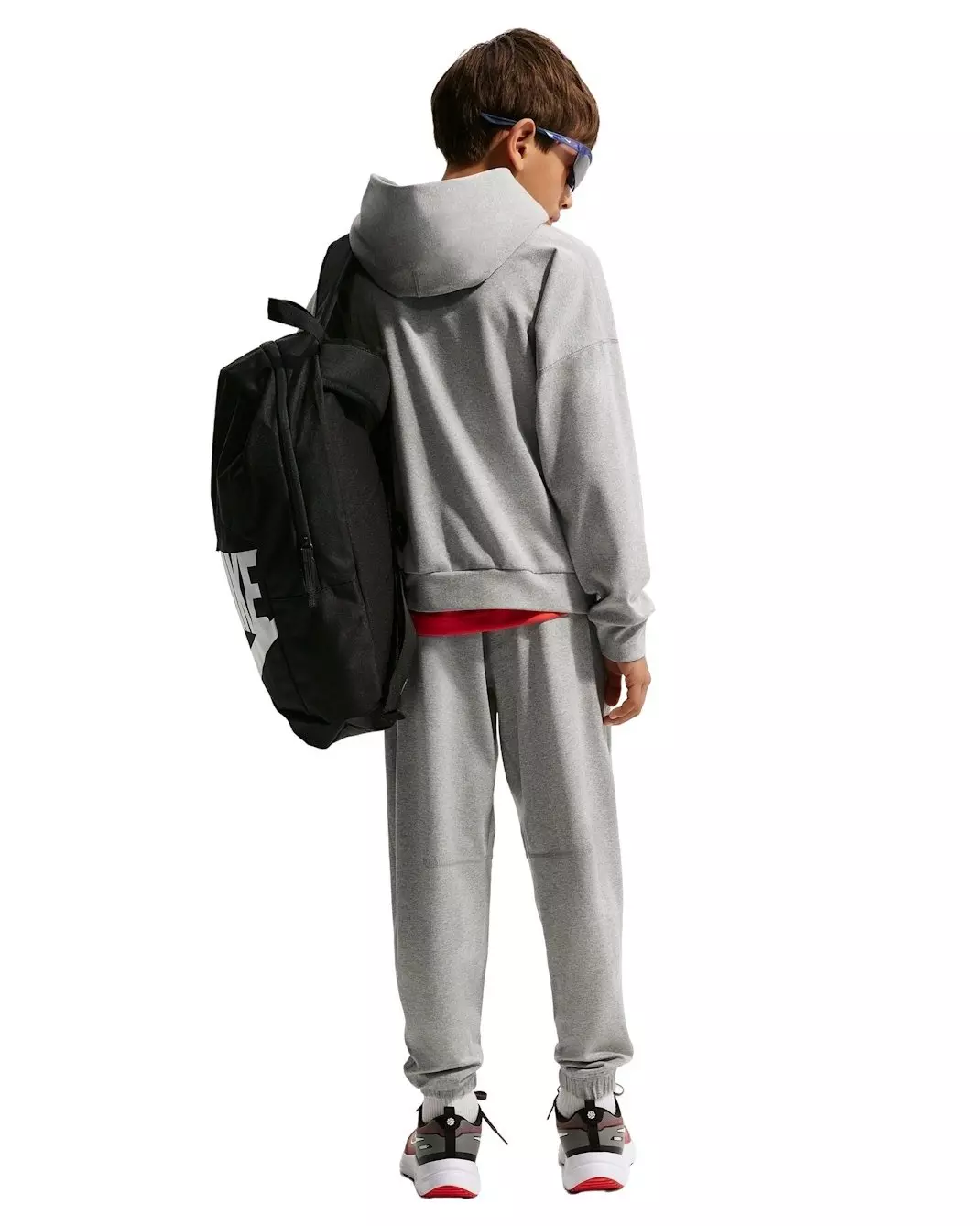 Nike Big Boys' Pro Dri-FIT Fleece Pullover Hoodie - Grey - GREY