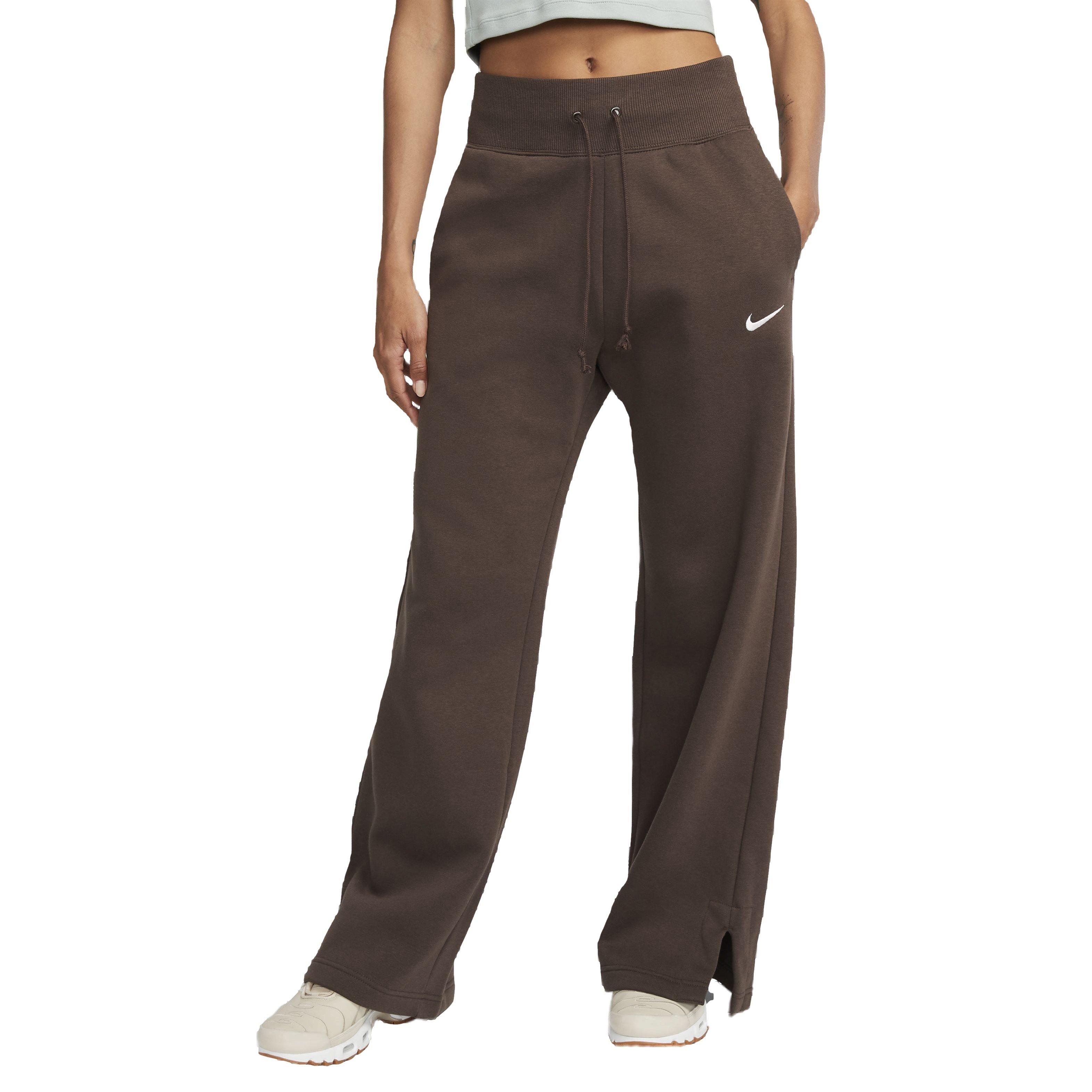 Nike Women's Sportswear Phoenix Fleece Wide-Leg High-Rise Sweatpants - BROWN Thumbnail View 1