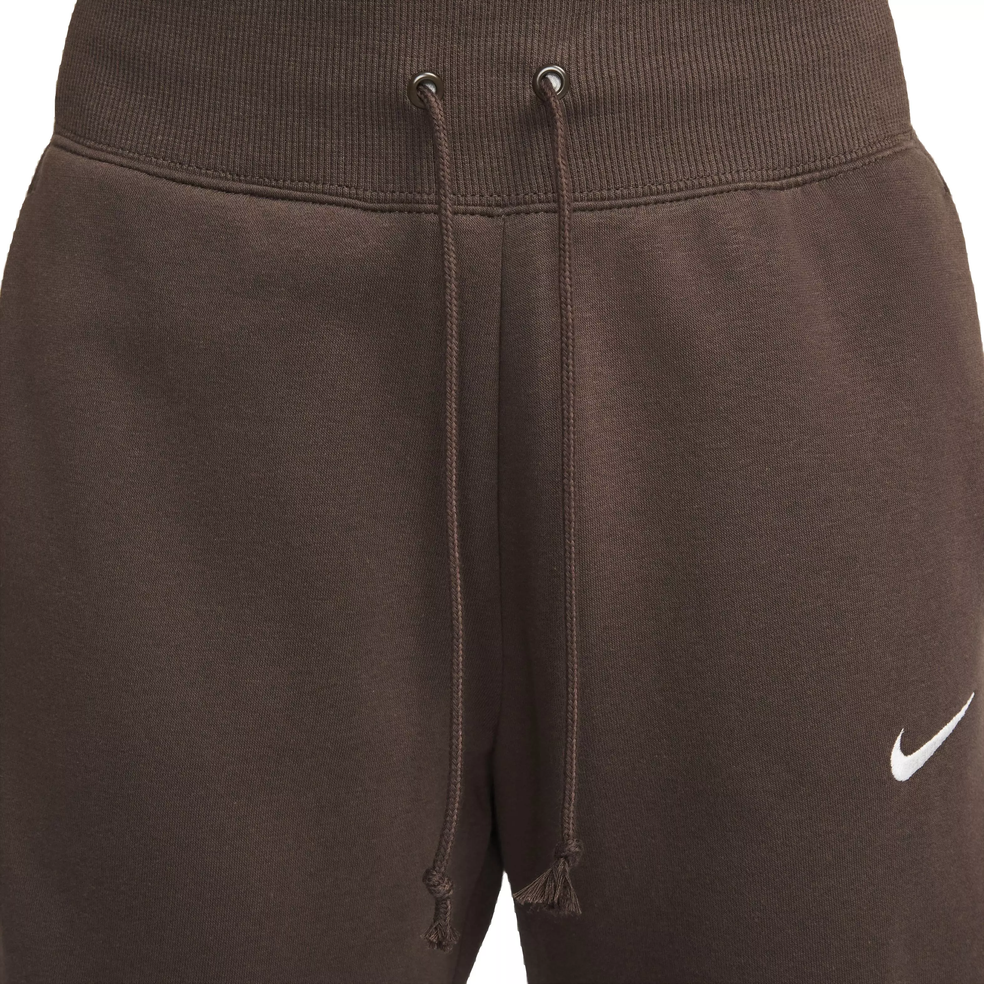Nike Women's Sportswear Phoenix Fleece Wide-Leg High-Rise Sweatpants - BROWN