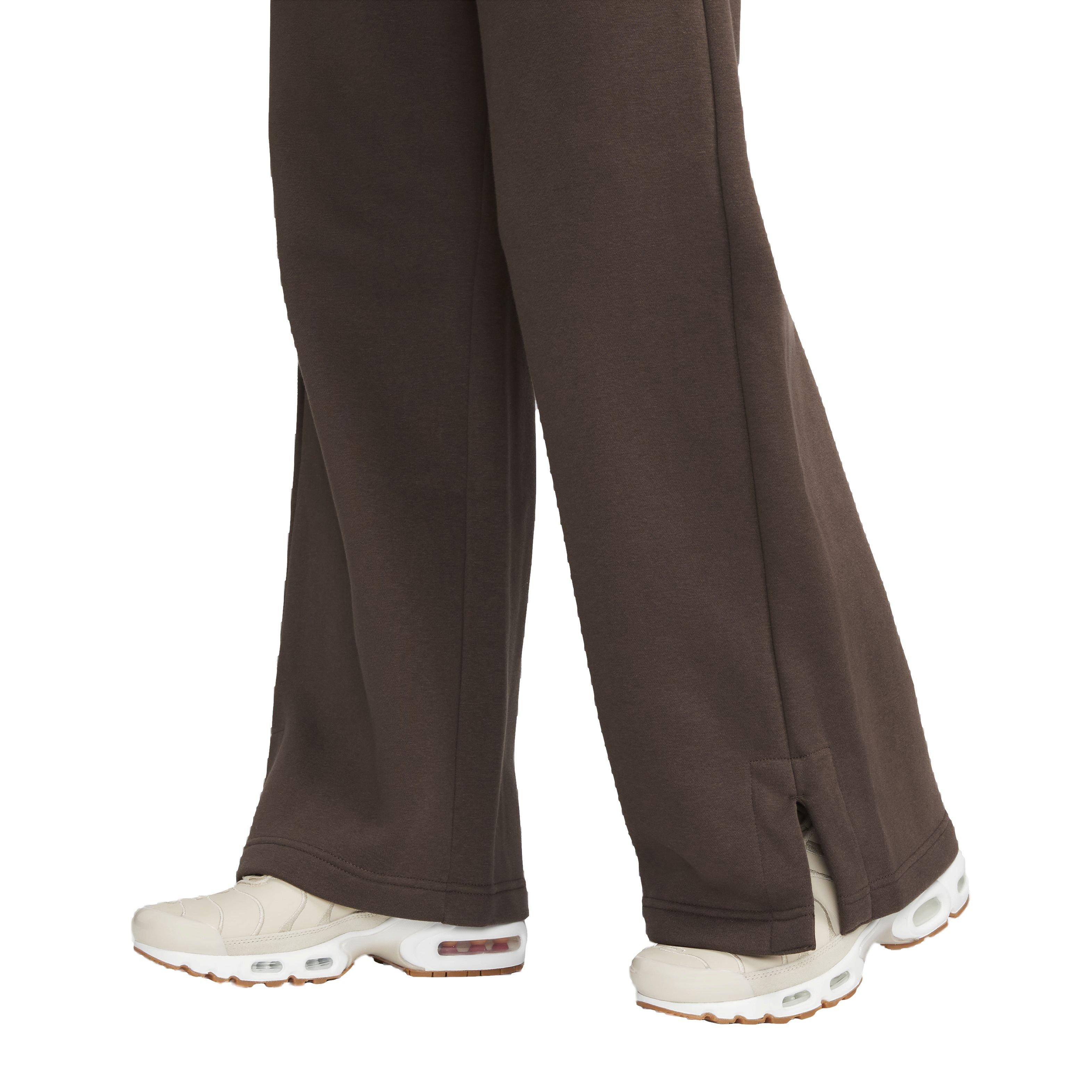 Nike Women's Sportswear Phoenix Fleece Wide-Leg High-Rise Sweatpants - BROWN Thumbnail View 6