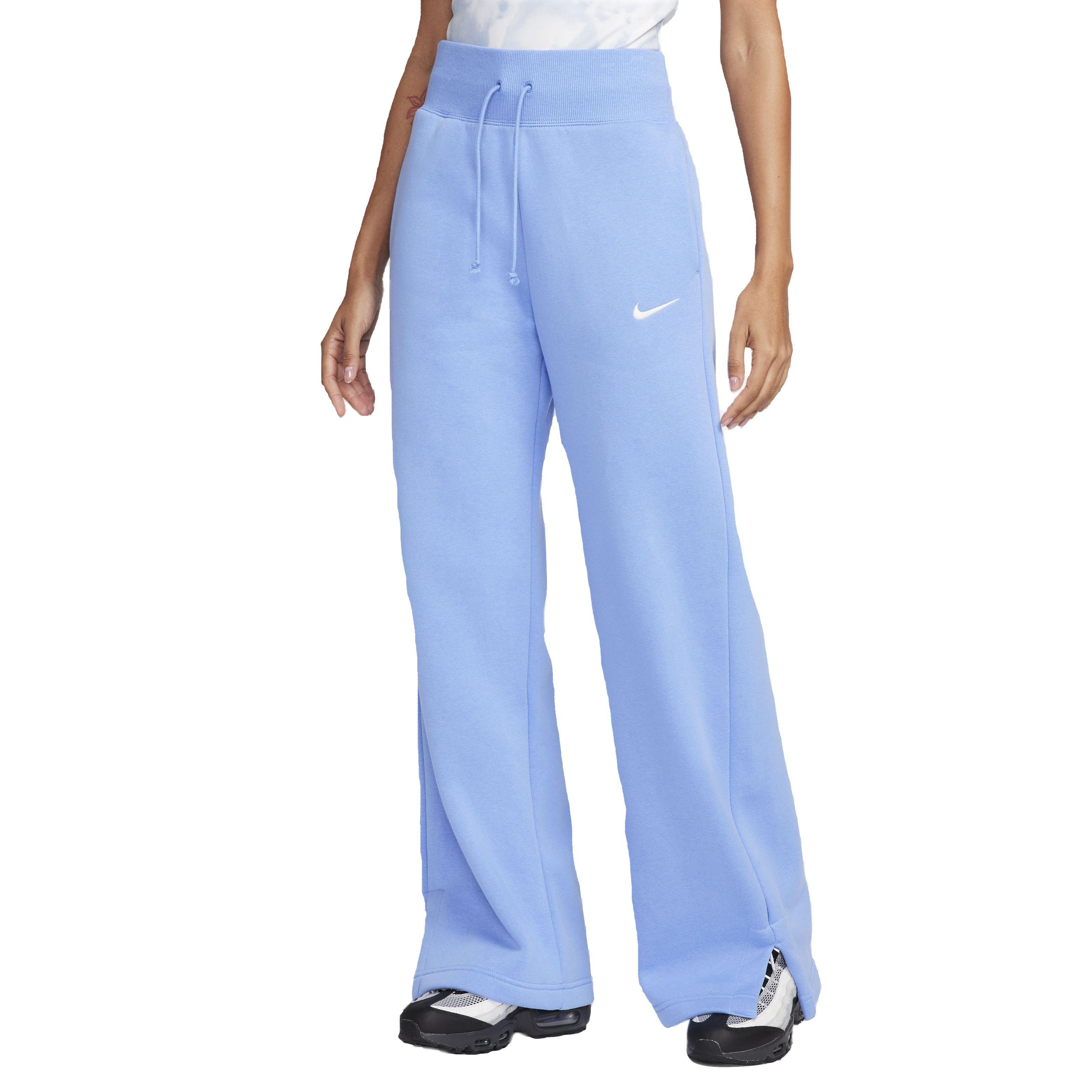 Nike Women's Sportswear Phoenix Fleece Wide-Leg High-Rise Sweatpants - BLUE Thumbnail View 1