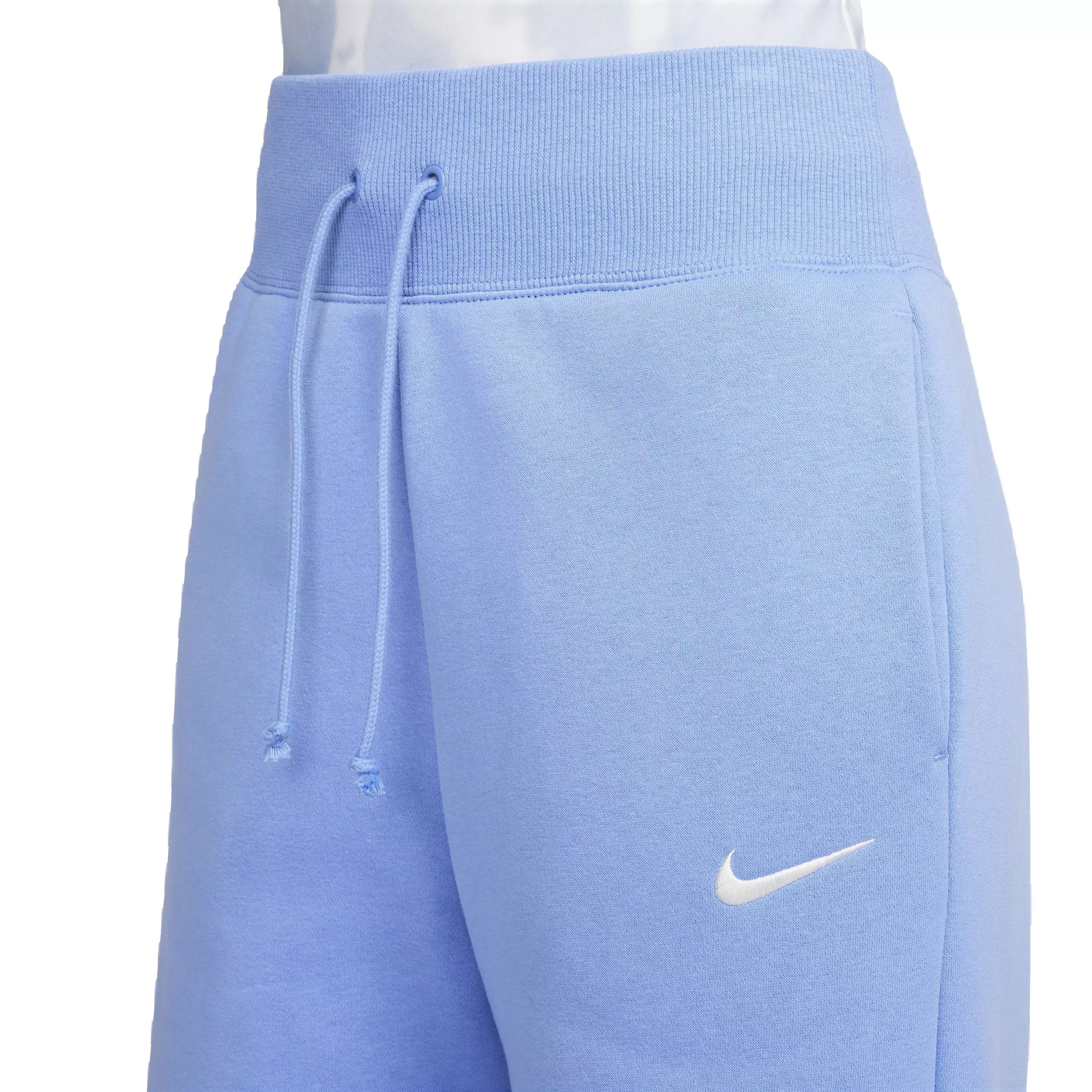 Nike Women's Sportswear Phoenix Fleece Wide-Leg High-Rise Sweatpants - BLUE