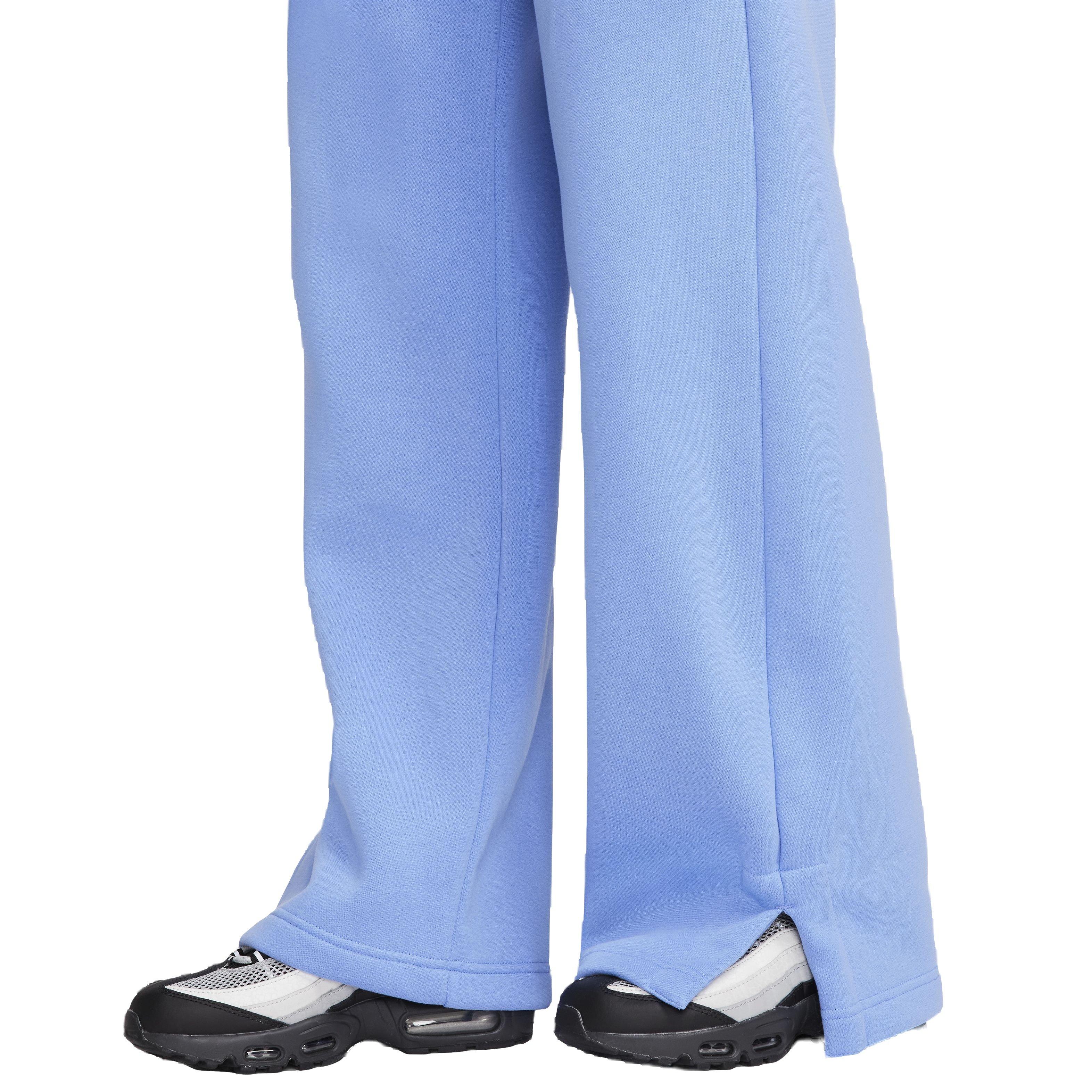 Nike Women's Sportswear Phoenix Fleece Wide-Leg High-Rise Sweatpants - BLUE Thumbnail View 6