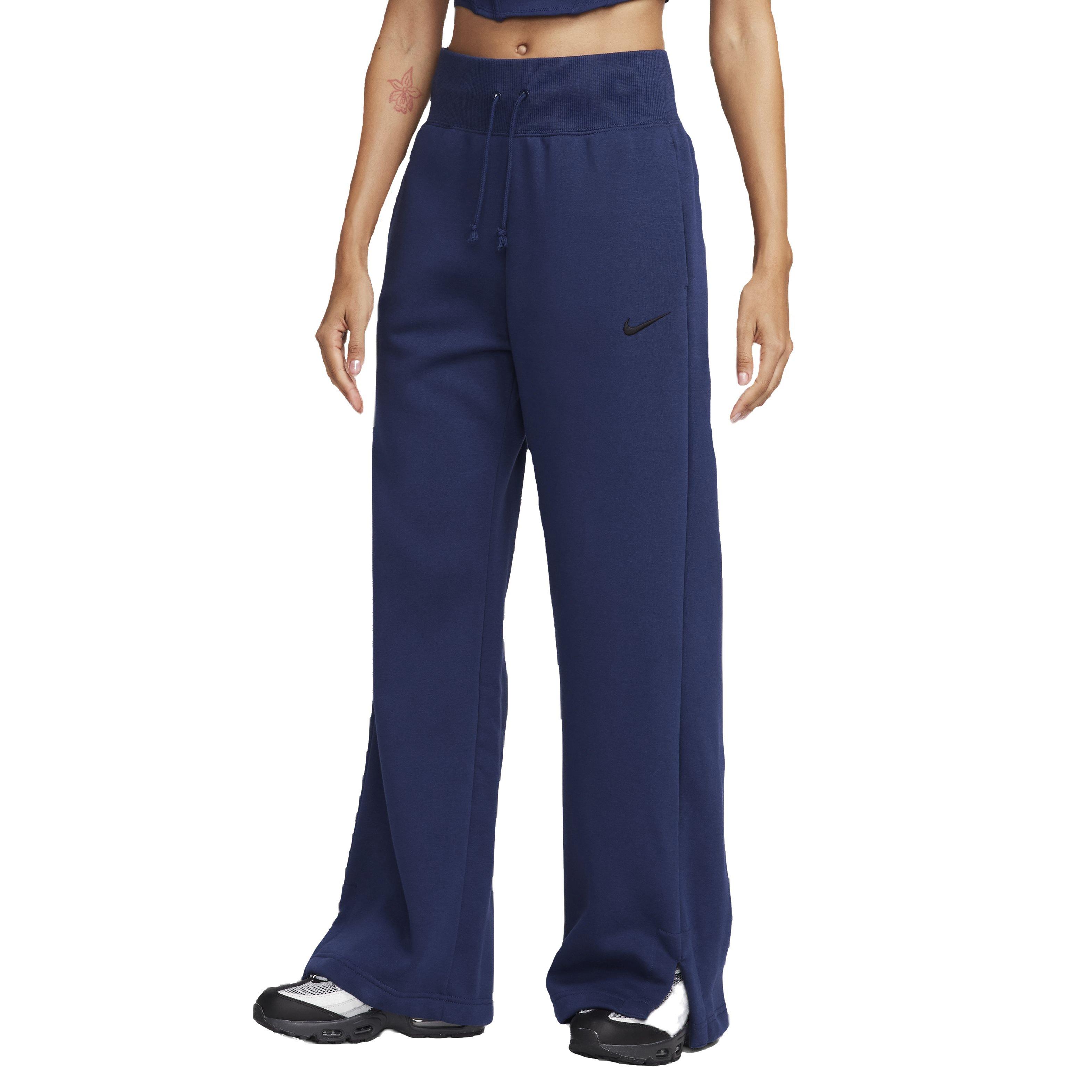 Nike Women's Sportswear Phoenix Fleece Wide-Leg High-Rise Sweatpants - NAVY Thumbnail View 1