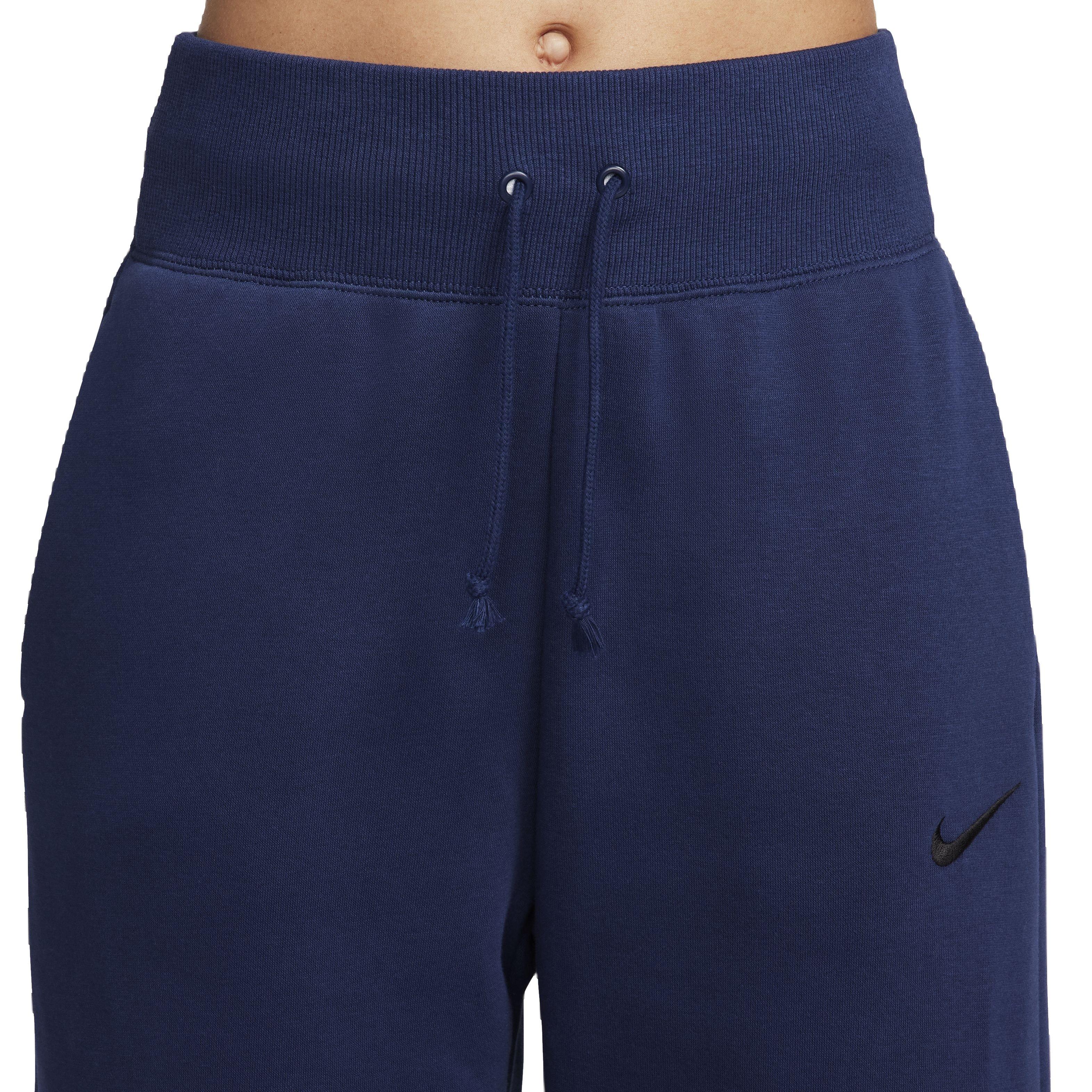 Nike Women's Sportswear Phoenix Fleece Wide-Leg High-Rise Sweatpants - NAVY Thumbnail View 3
