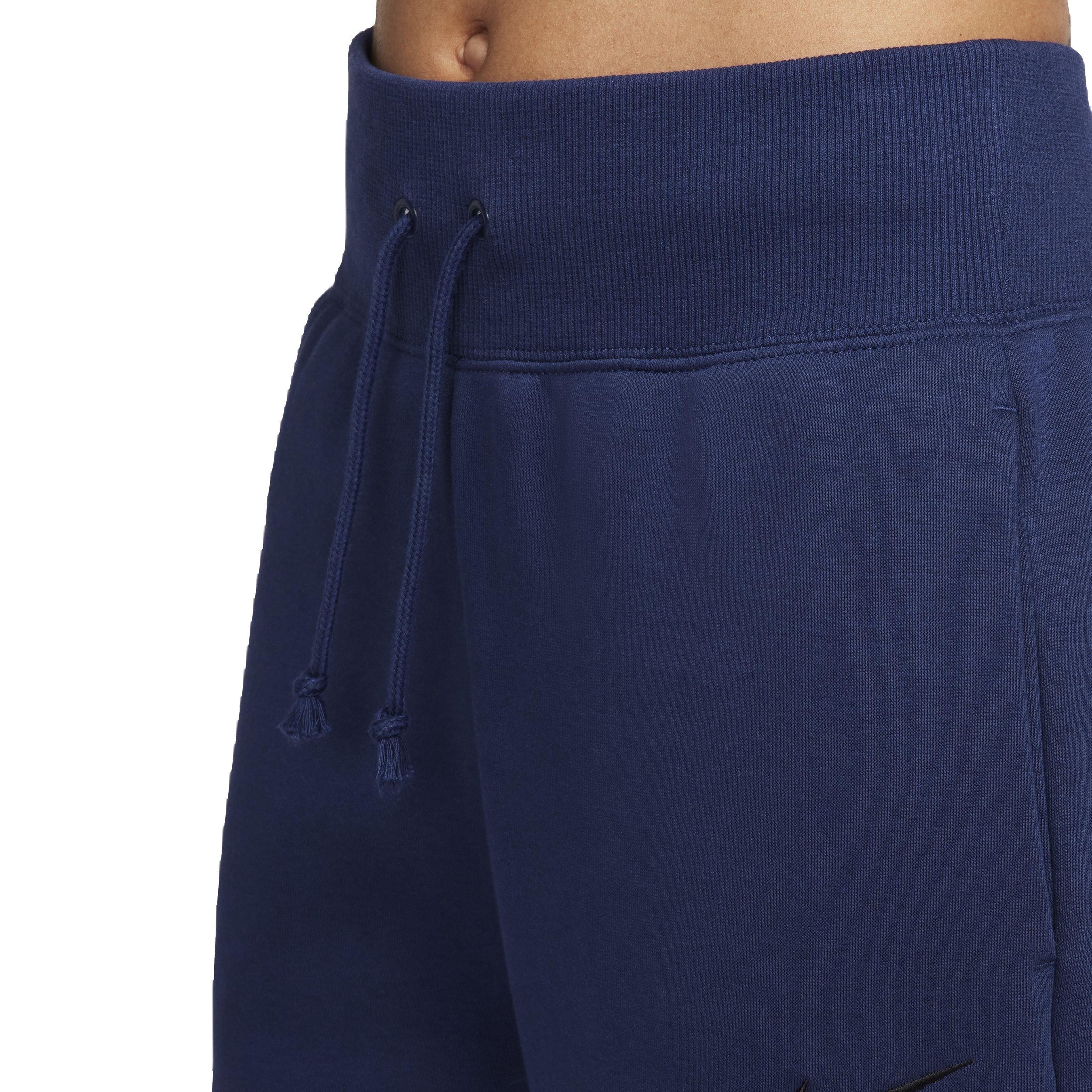 Nike Women's Sportswear Phoenix Fleece Wide-Leg High-Rise Sweatpants - NAVY Thumbnail View 5
