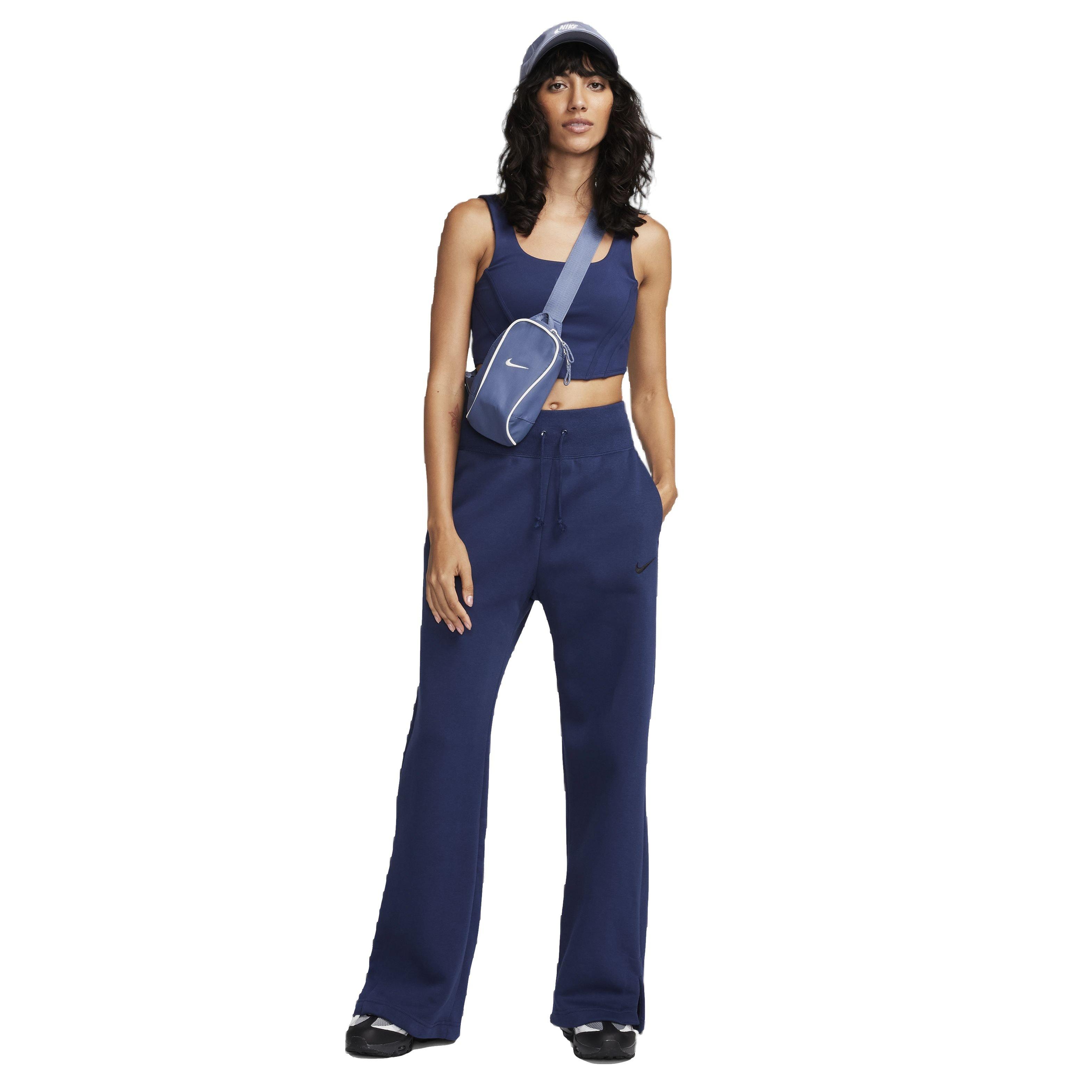 Nike Women's Sportswear Phoenix Fleece Wide-Leg High-Rise Sweatpants - NAVY Thumbnail View 8