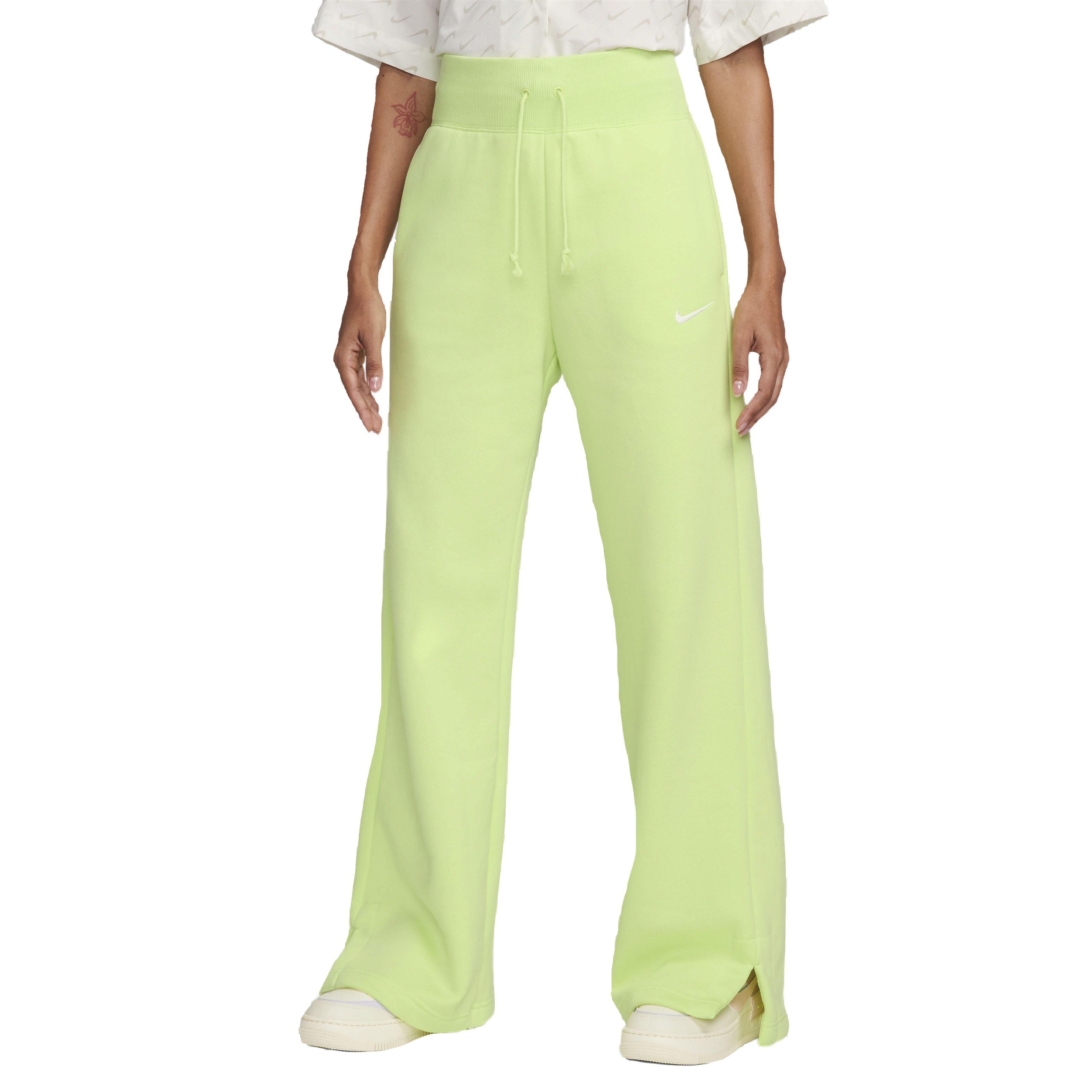 Nike Women's Sportswear Phoenix Fleece Wide-Leg High-Rise Sweatpants - YELLOW Thumbnail View 1