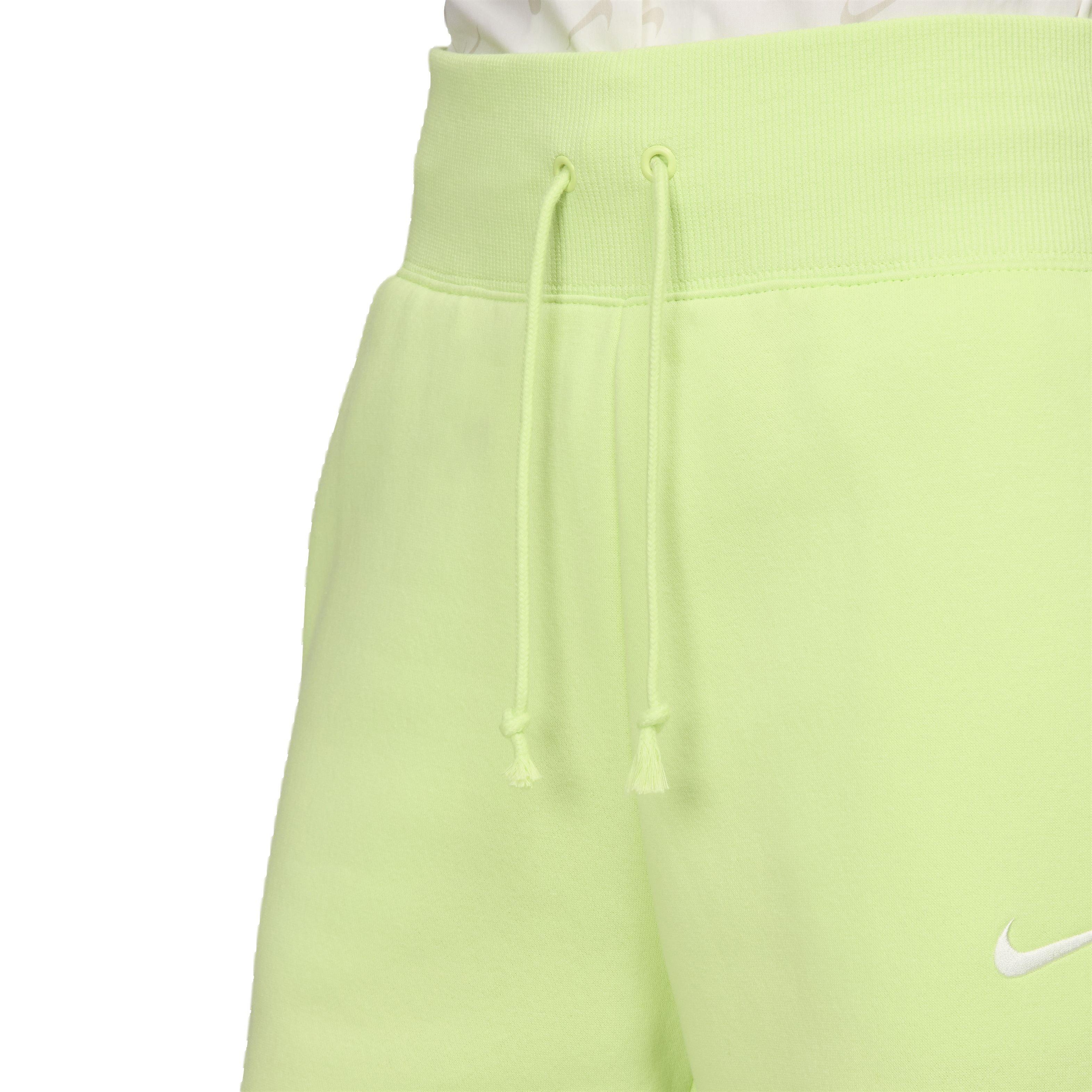 Nike Women's Sportswear Phoenix Fleece Wide-Leg High-Rise Sweatpants - YELLOW Thumbnail View 5