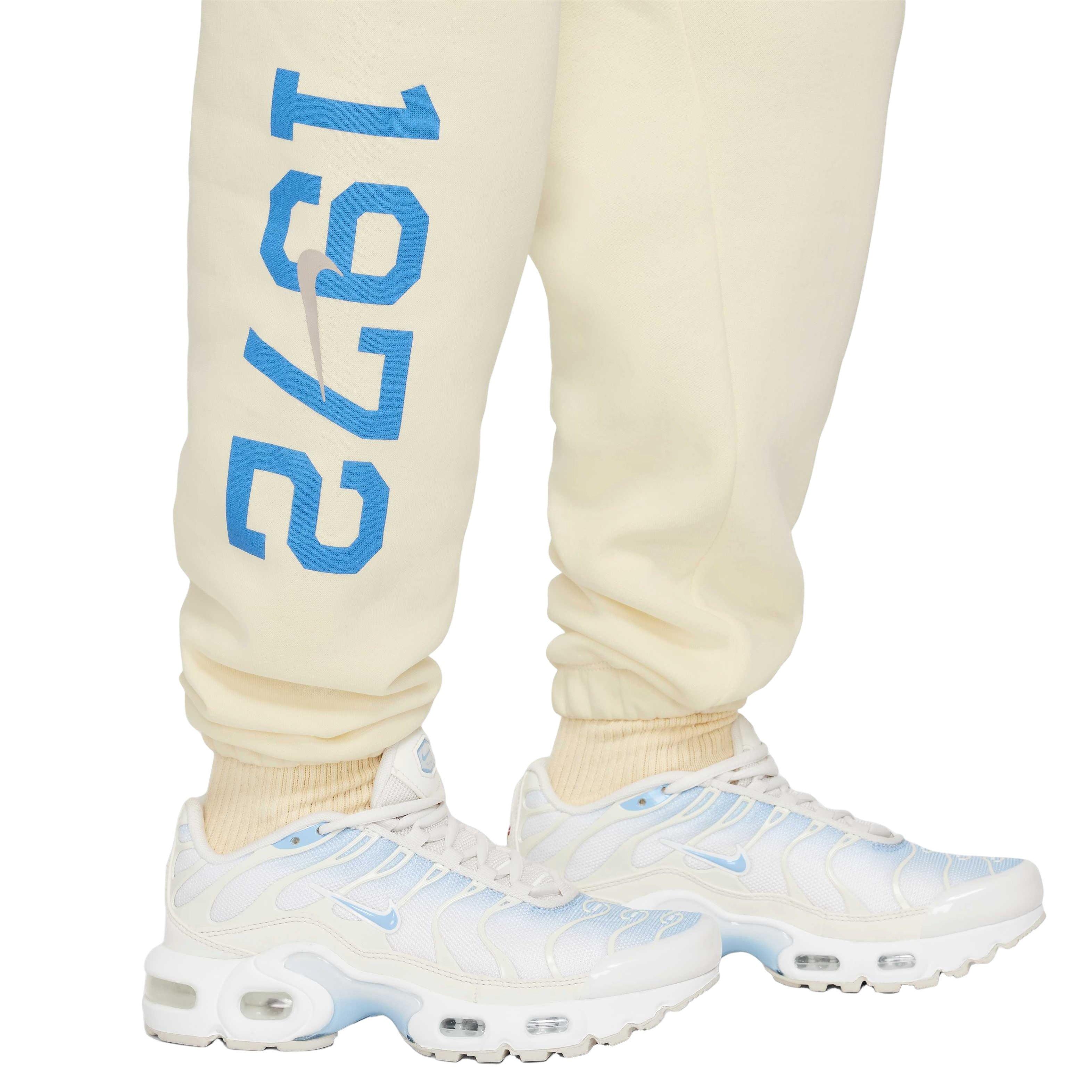 Nike Big Girls' Sportswear Club Fleece Graphic Loose Pants - WHITE Thumbnail View 5