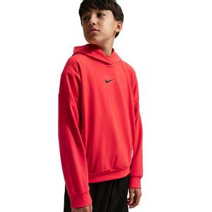 Nike Big Boys' Pro Dri-FIT Fleece Pullover Hoodie - Red