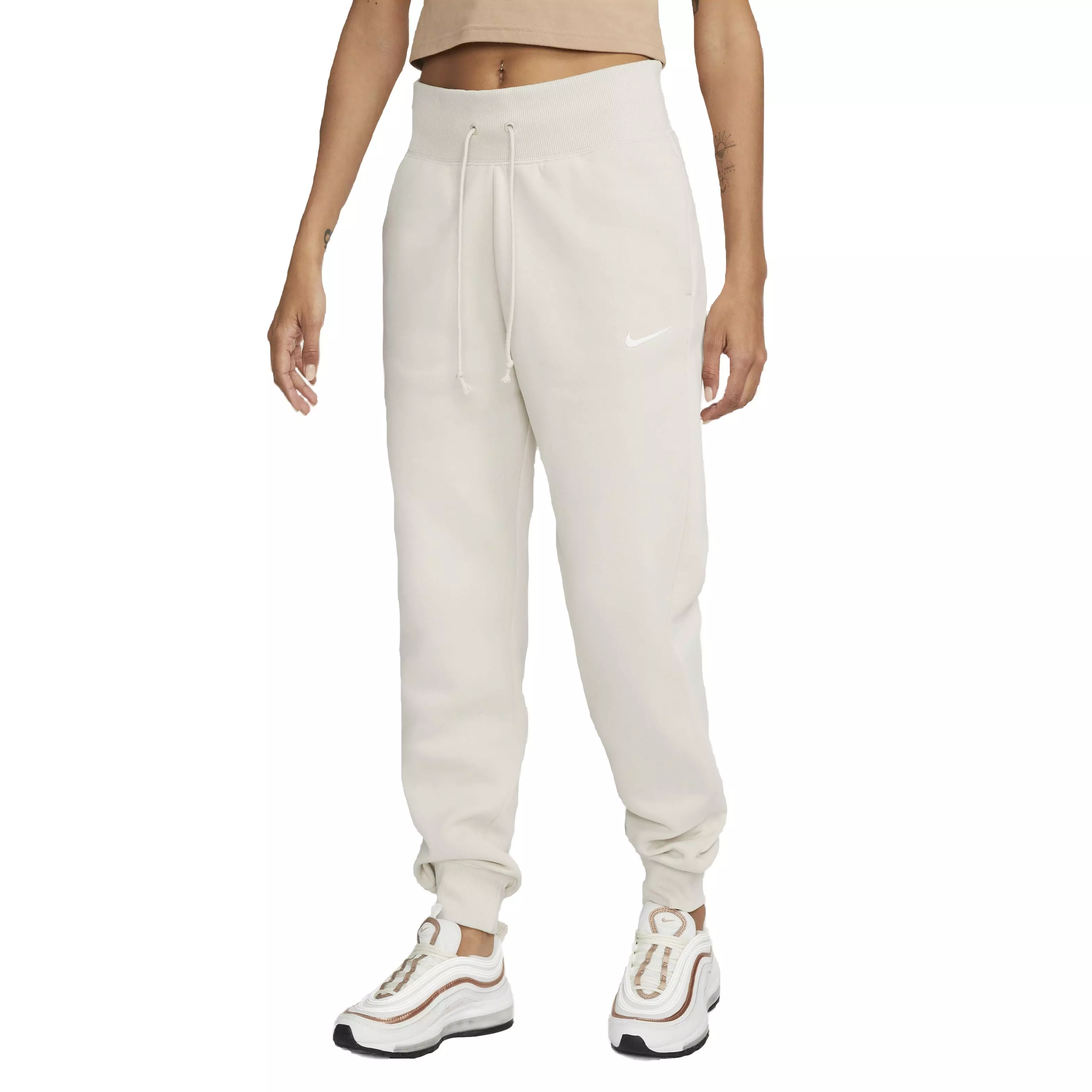 Nike Women's Sportswear Phoenix Fleece High-Rise Jogger Sweatpants - LIGHT BROWN