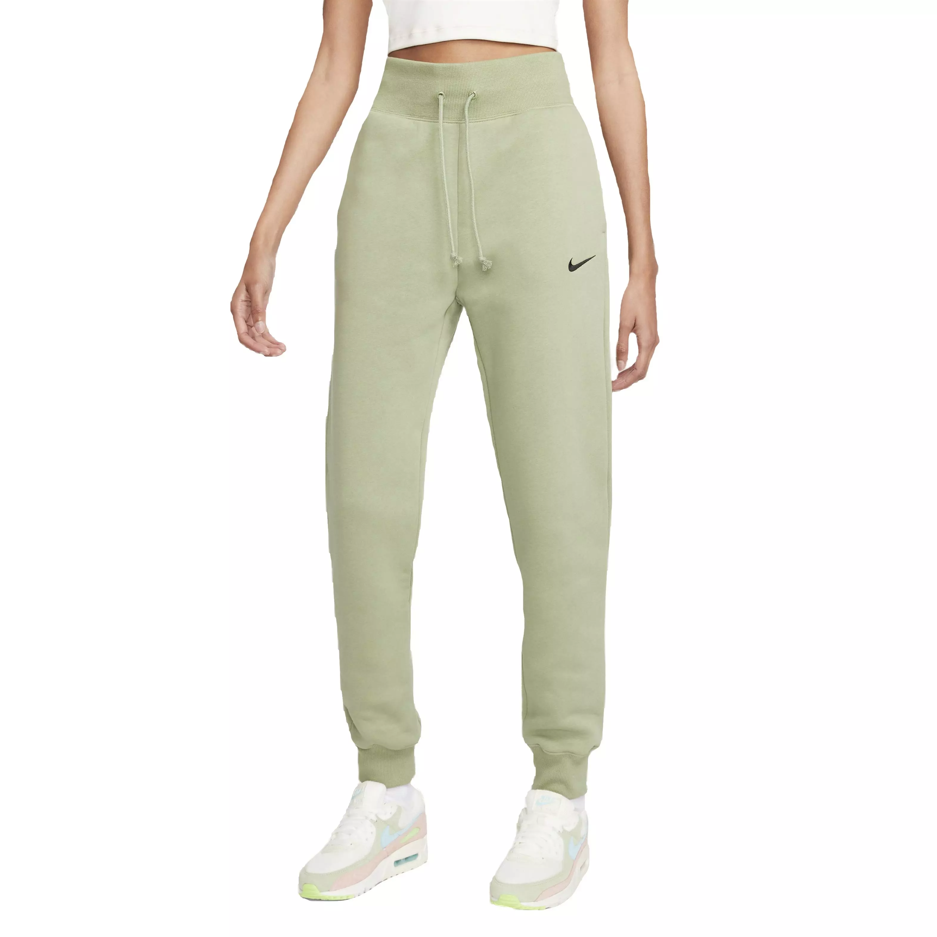 Nike Women's Sportswear Phoenix Fleece High-Rise Jogger Sweatpants - GREEN
