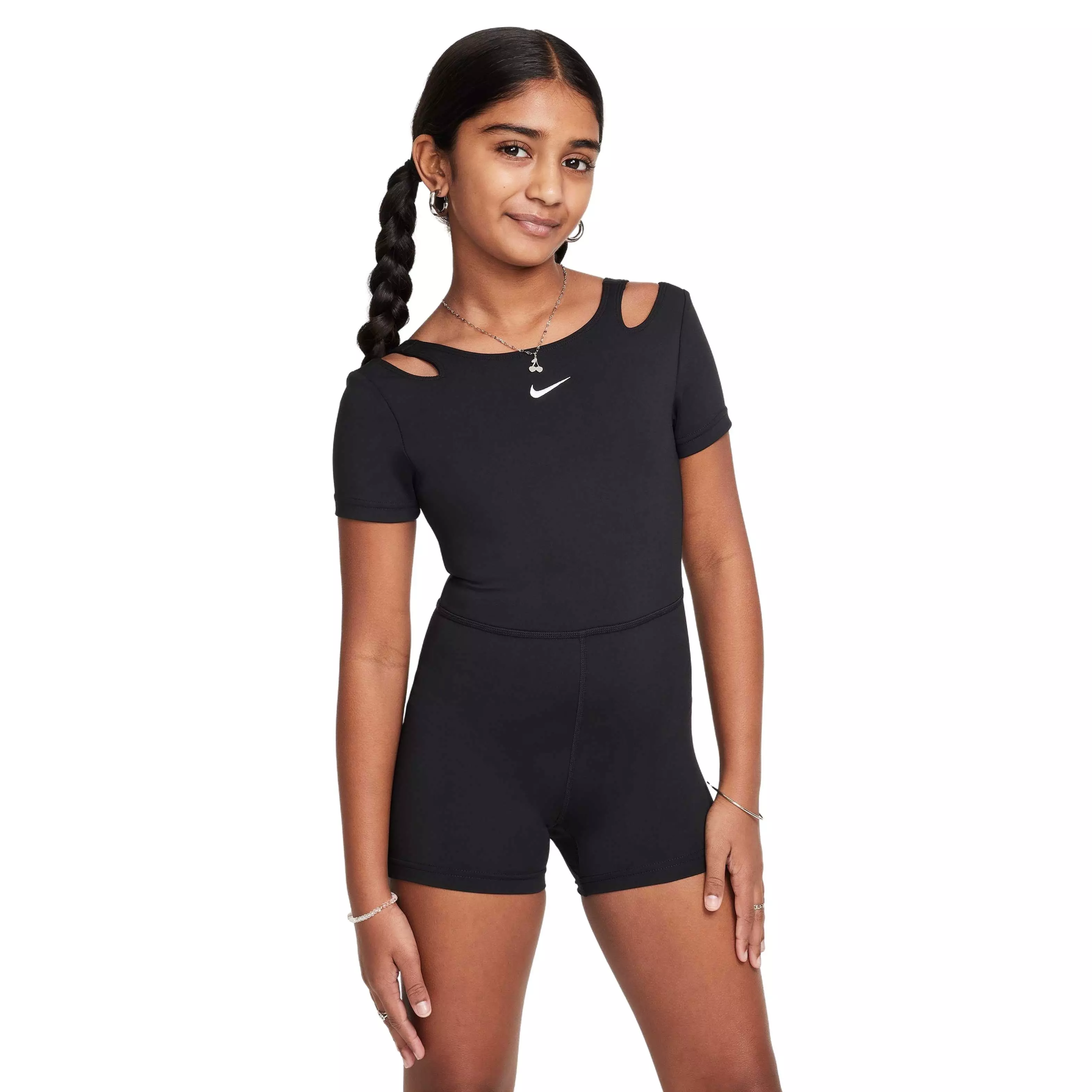 Nike Big Girls' One Dri-FIT Dance Leotard -Black - BLACK