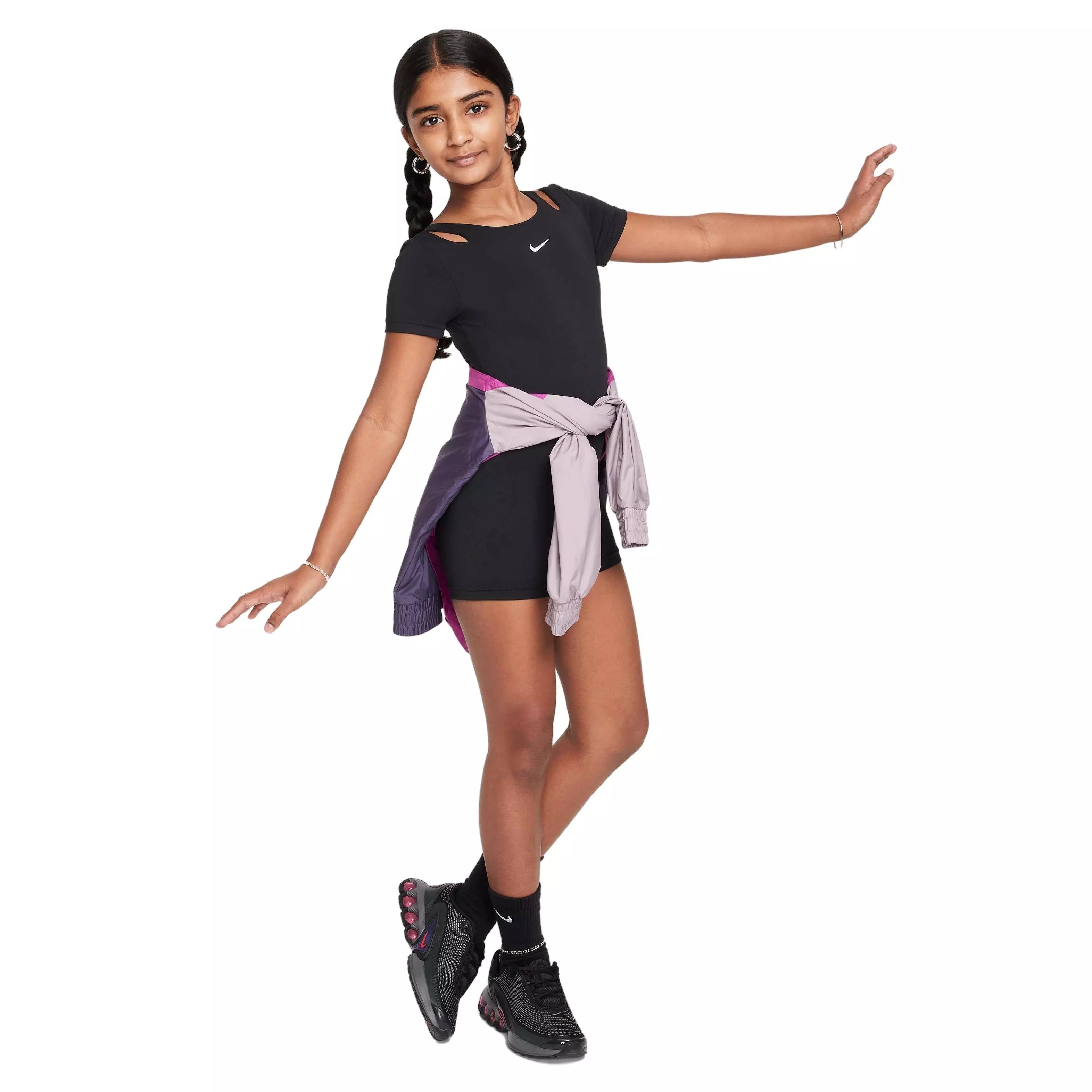 Nike Big Girls' One Dri-FIT Dance Leotard -Black - BLACK
