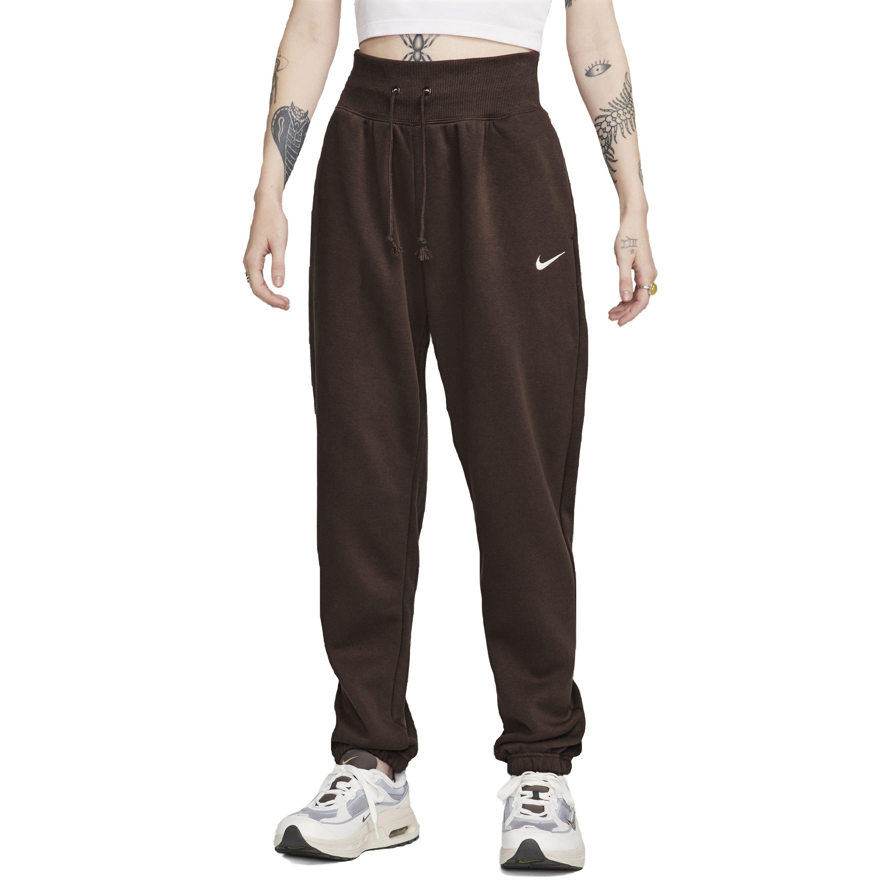 Nike Women's Sportswear Phoenix Fleece High-Rise Oversized Sweatpants - BROWN Thumbnail View 1