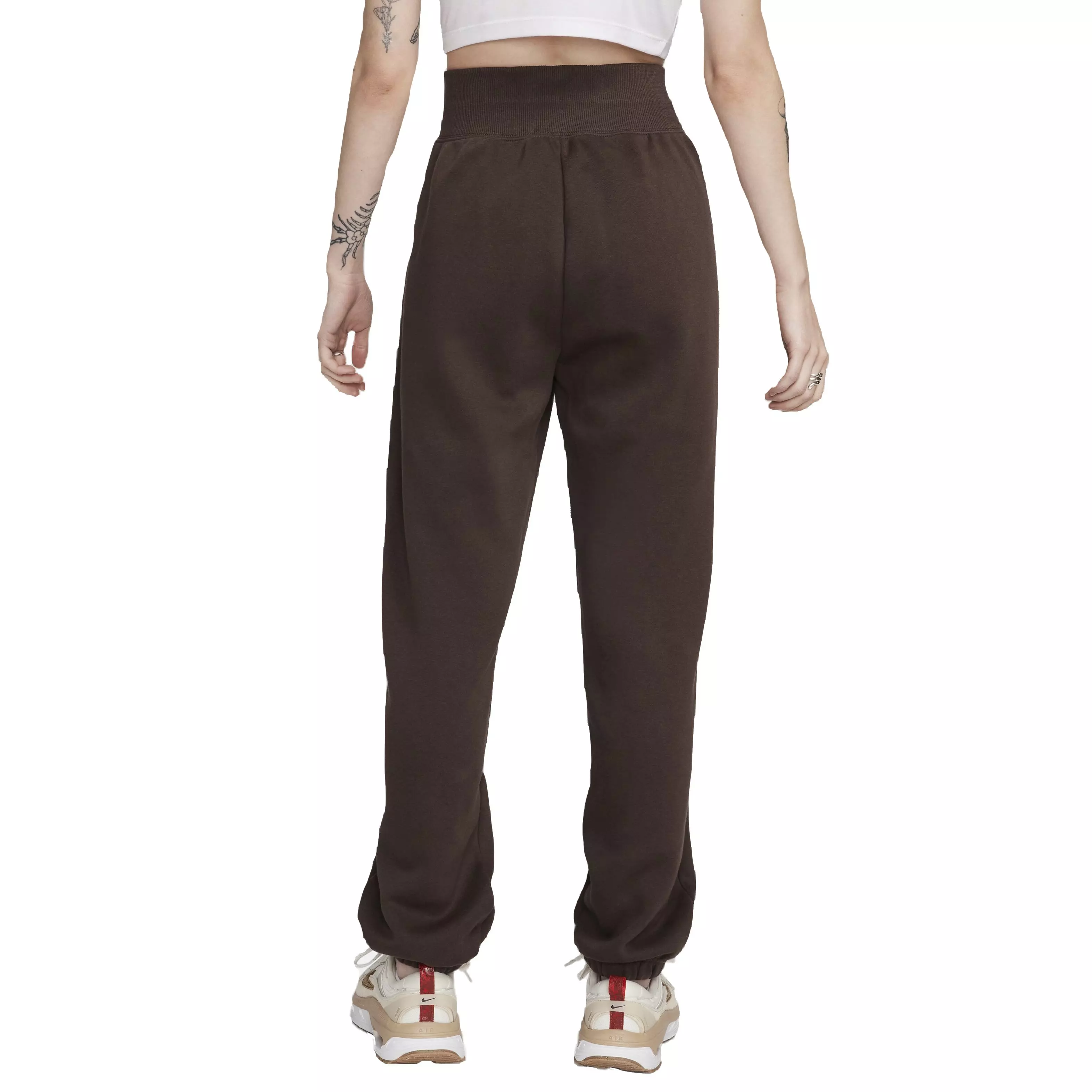 Nike Women's Sportswear Phoenix Fleece High-Rise Oversized Sweatpants - BROWN