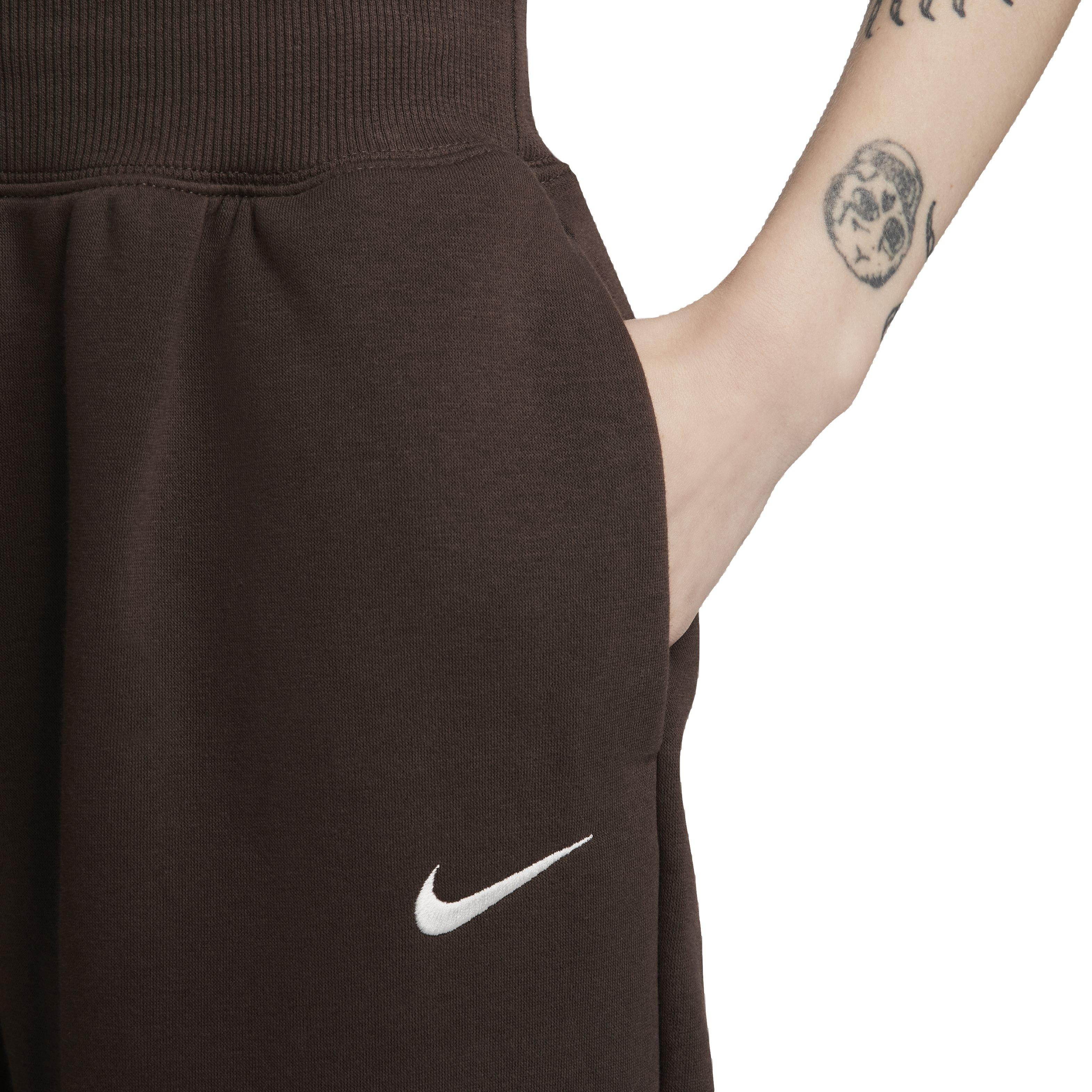 Nike Women's Sportswear Phoenix Fleece High-Rise Oversized Sweatpants - BROWN Thumbnail View 4