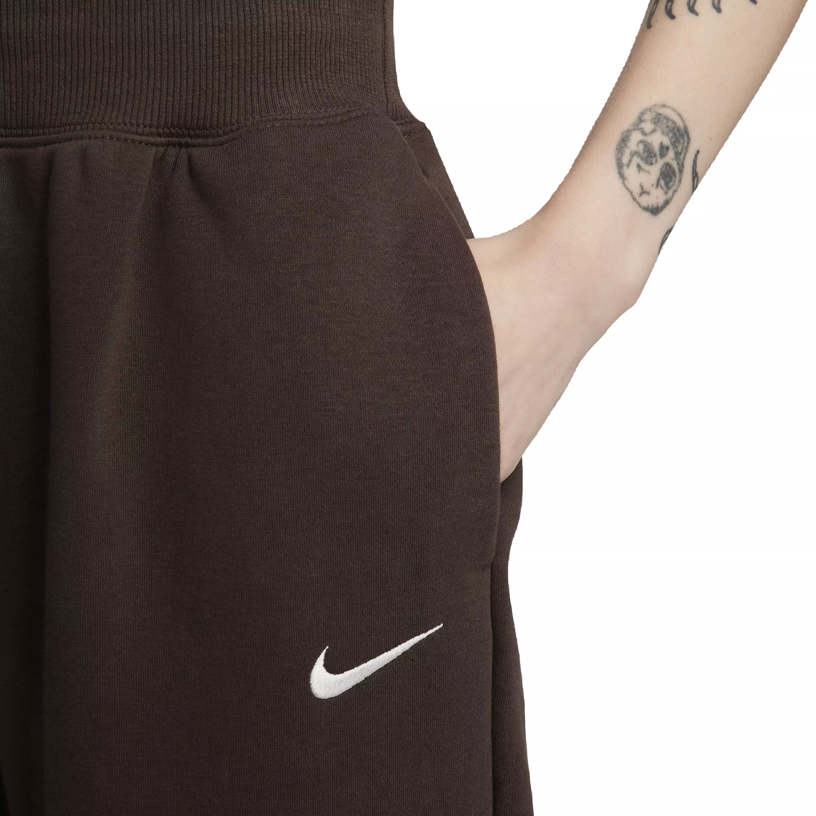 Nike Women's Sportswear Phoenix Fleece High-Rise Oversized Sweatpants - BROWN