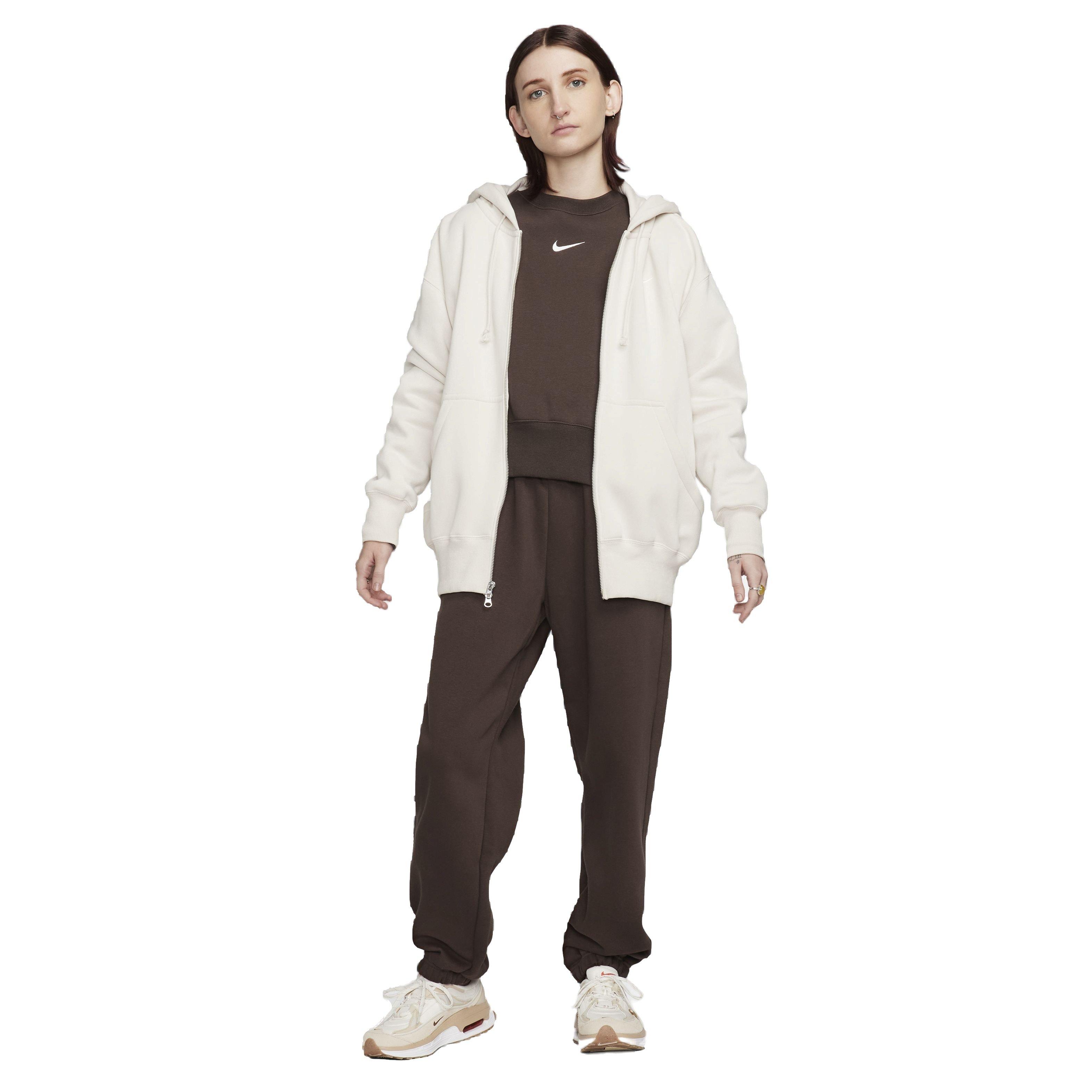 Nike Women's Sportswear Phoenix Fleece High-Rise Oversized Sweatpants - BROWN Thumbnail View 7