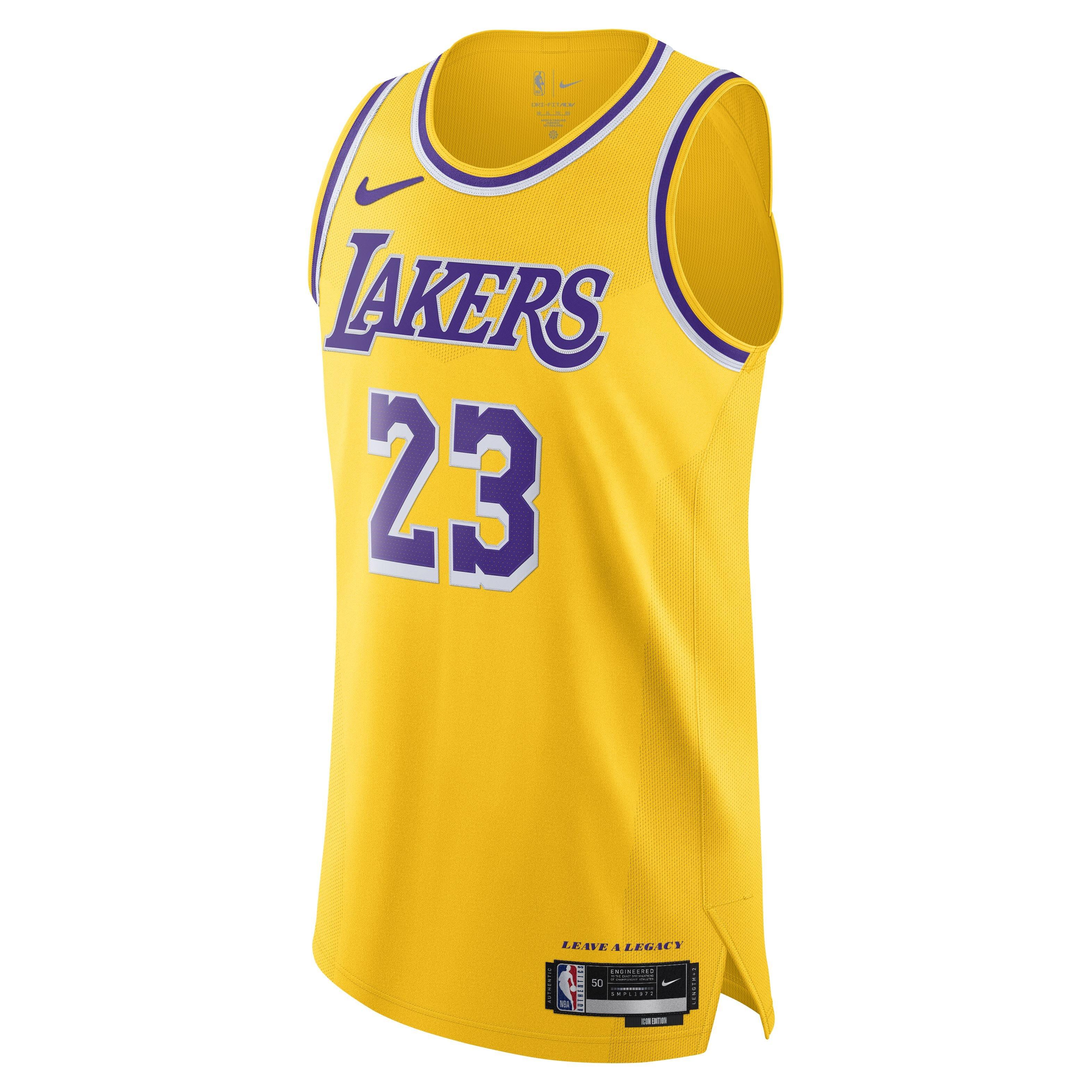 Nike Men's Los Angeles Lakers Dri-FIT NBA Swingman Jersey - Yellow - YELLOW Thumbnail View 1