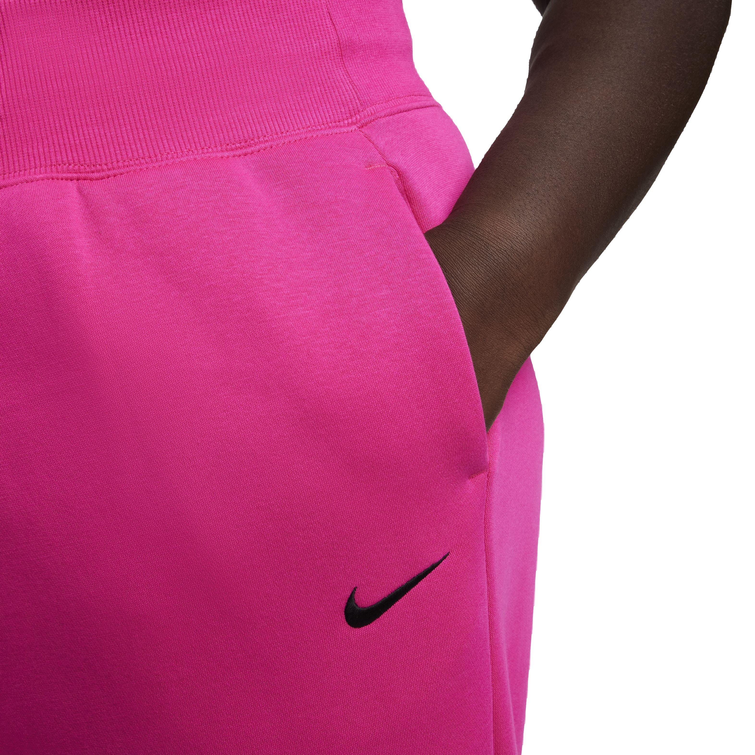 Nike Women's Sportswear Phoenix Fleece Oversized High-Rise Sweatpants - PINK Thumbnail View 4