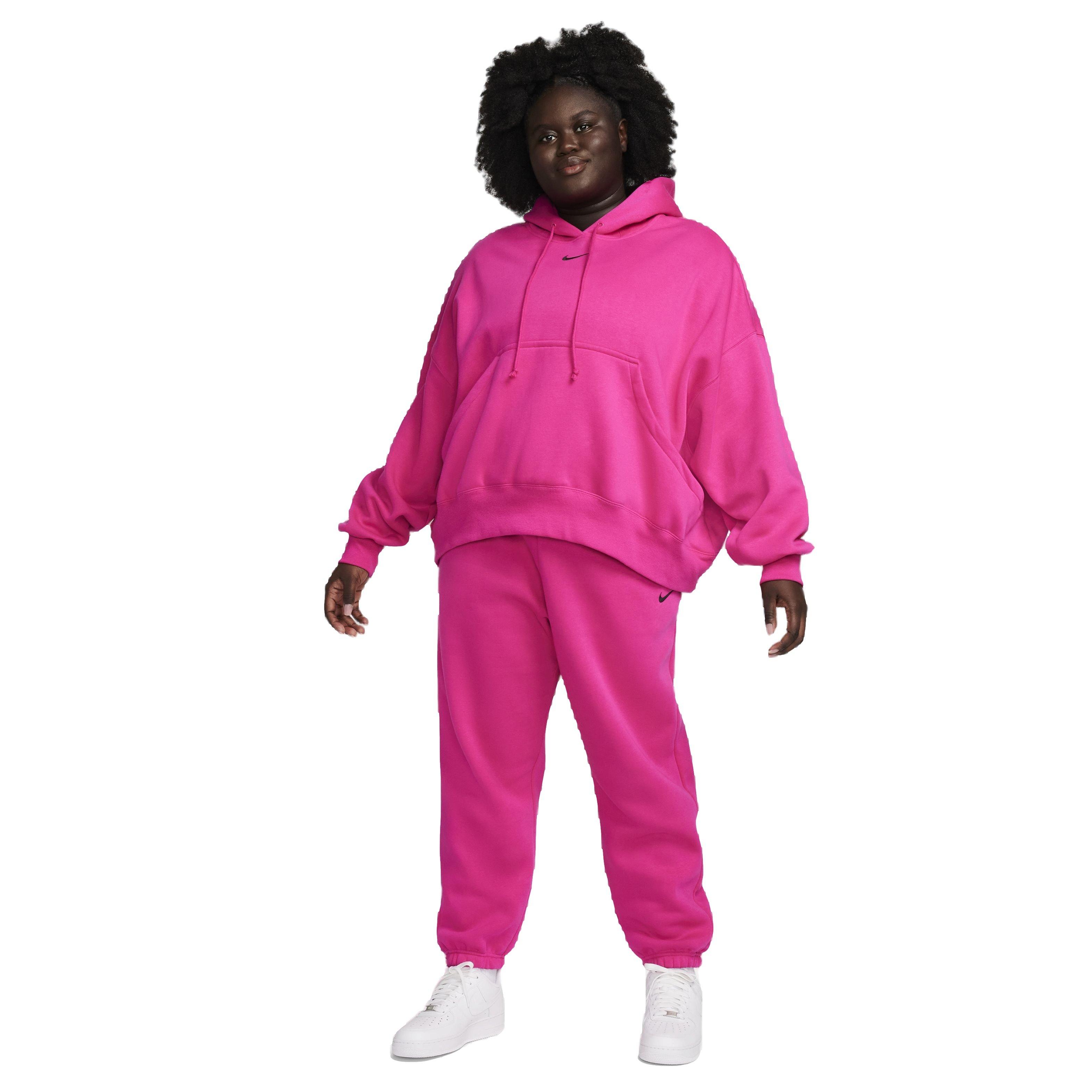 Nike Women's Sportswear Phoenix Fleece Oversized High-Rise Sweatpants - PINK Thumbnail View 7