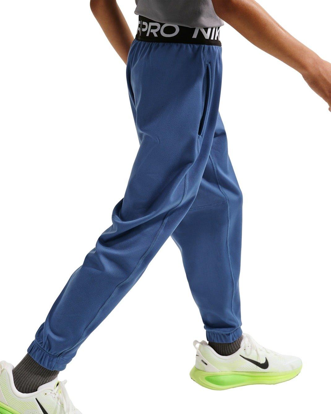 Nike Big Boys' Pro Dri-FIT Fleece Pants - Blue - BLUE Thumbnail View 2