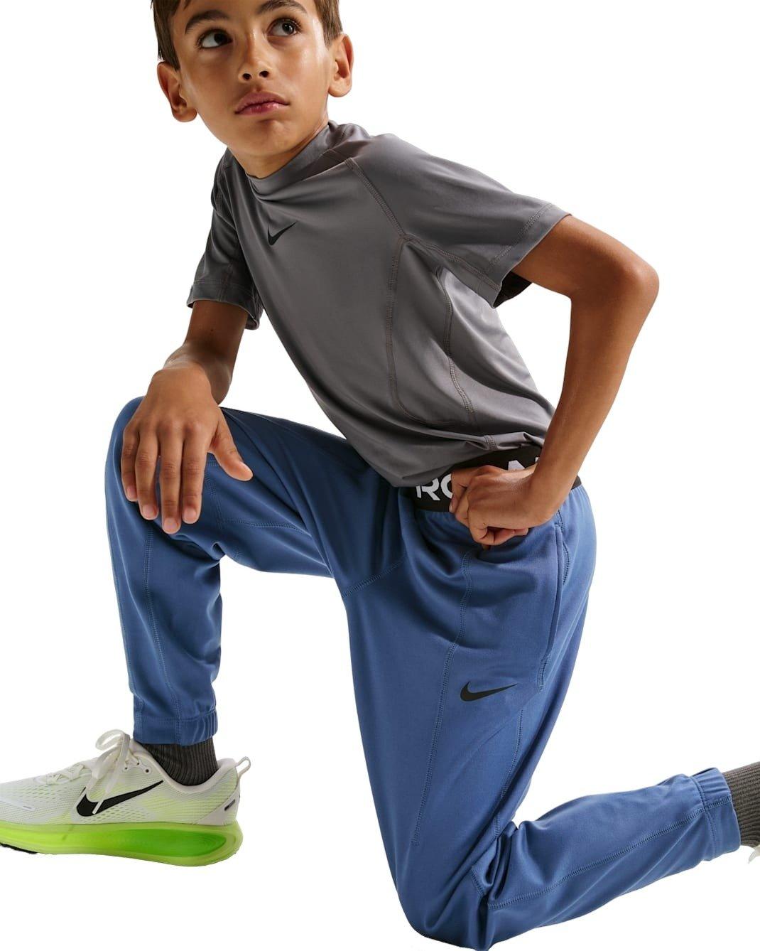 Nike Big Boys' Pro Dri-FIT Fleece Pants - Blue - BLUE Thumbnail View 3