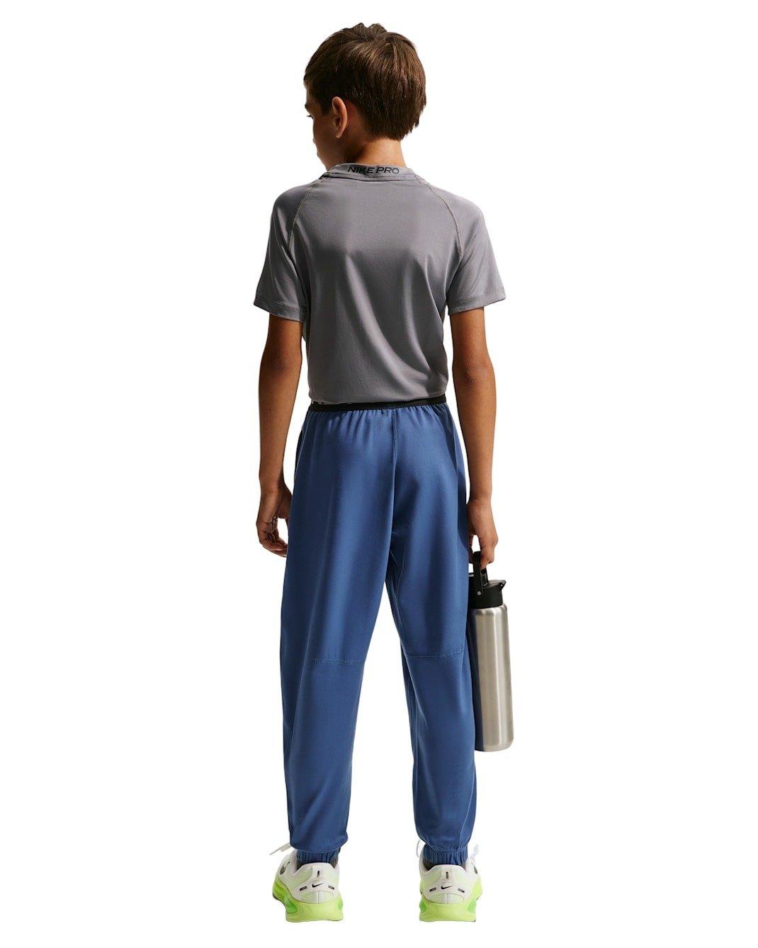 Nike Big Boys' Pro Dri-FIT Fleece Pants - Blue - BLUE Thumbnail View 5