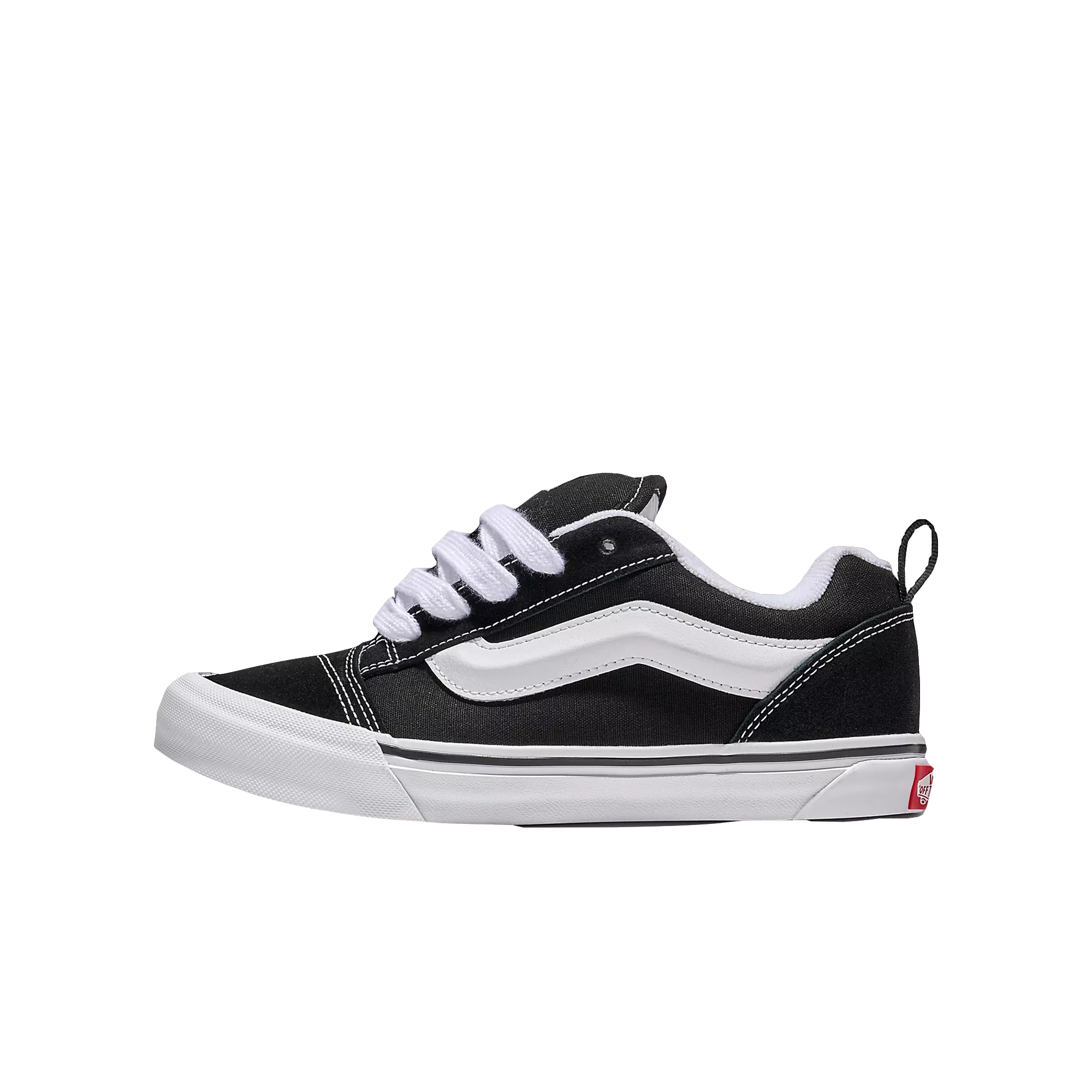 Vans Knu Skool "Black/True White" Grade School Boys' Shoe - BLACK/WHITE