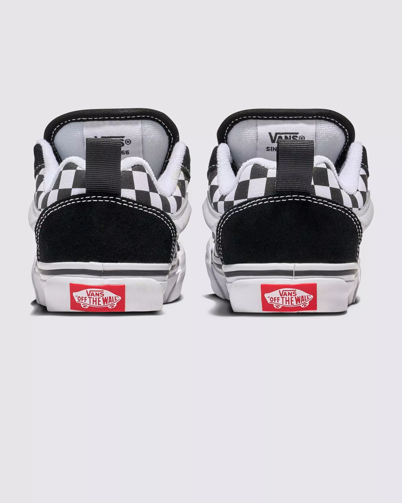 Vans Knu Skool Checkerboard "Black/White" Grade School Kids' Shoe - BLACK/WHITE