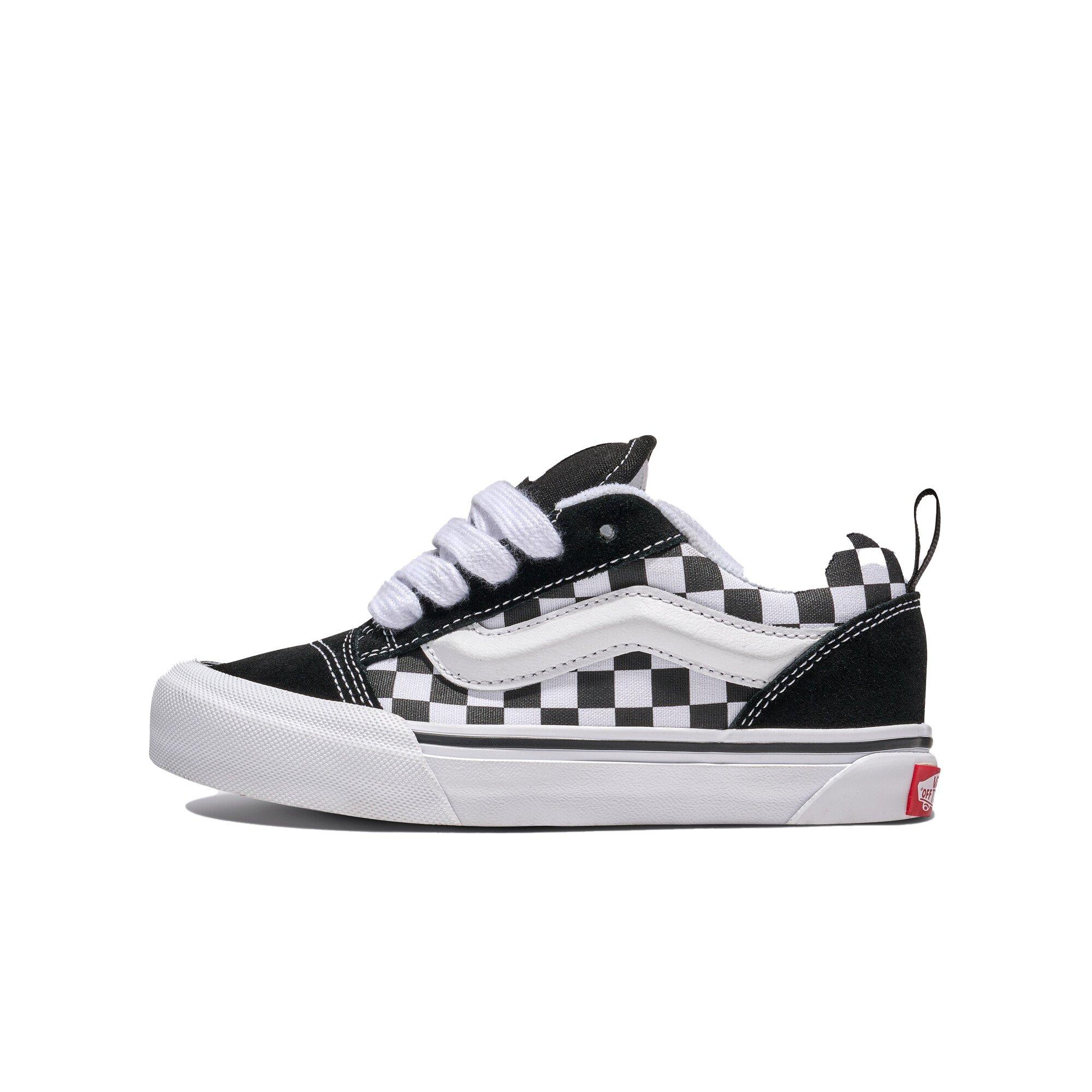 Vans Knu Skool Checkerboard Grade School Kids' "Black/White" Shoe​