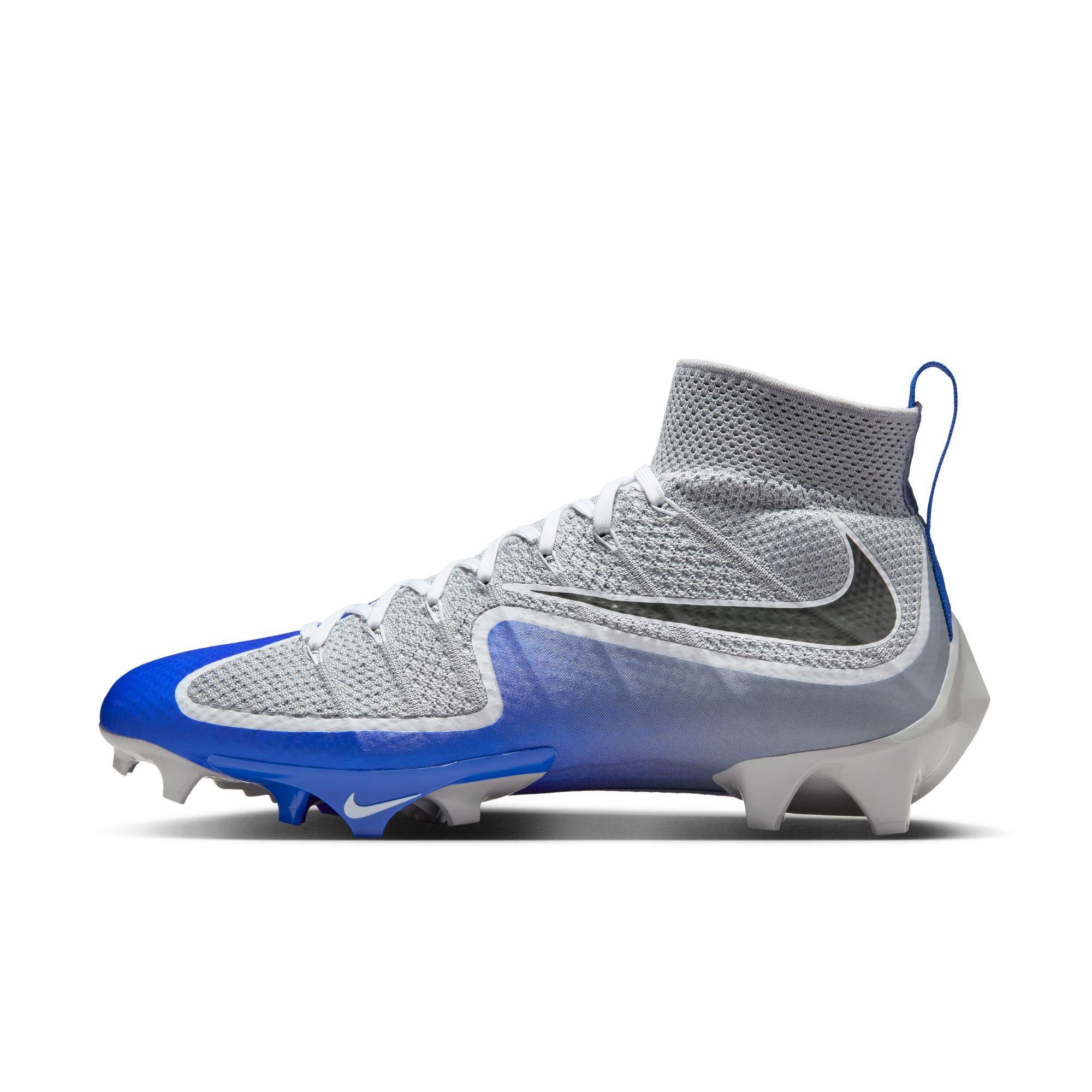 Nike Vapor Edge 360 Untouchable "Wolf Grey/Racer Blue" Men's Football Cleat - GREY/BLUE Thumbnail View 3