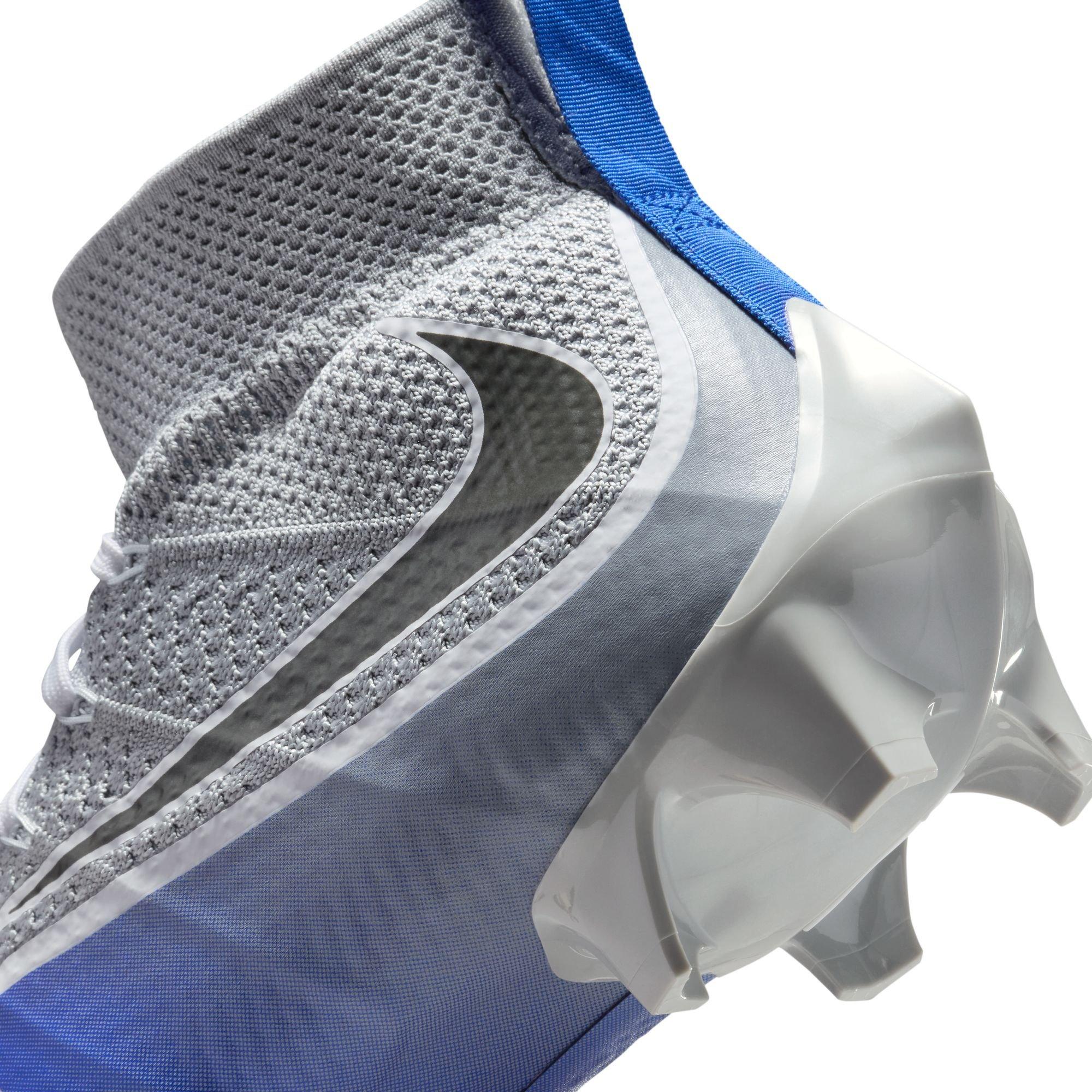 Nike Vapor Edge 360 Untouchable "Wolf Grey/Racer Blue" Men's Football Cleat - GREY/BLUE Thumbnail View 12