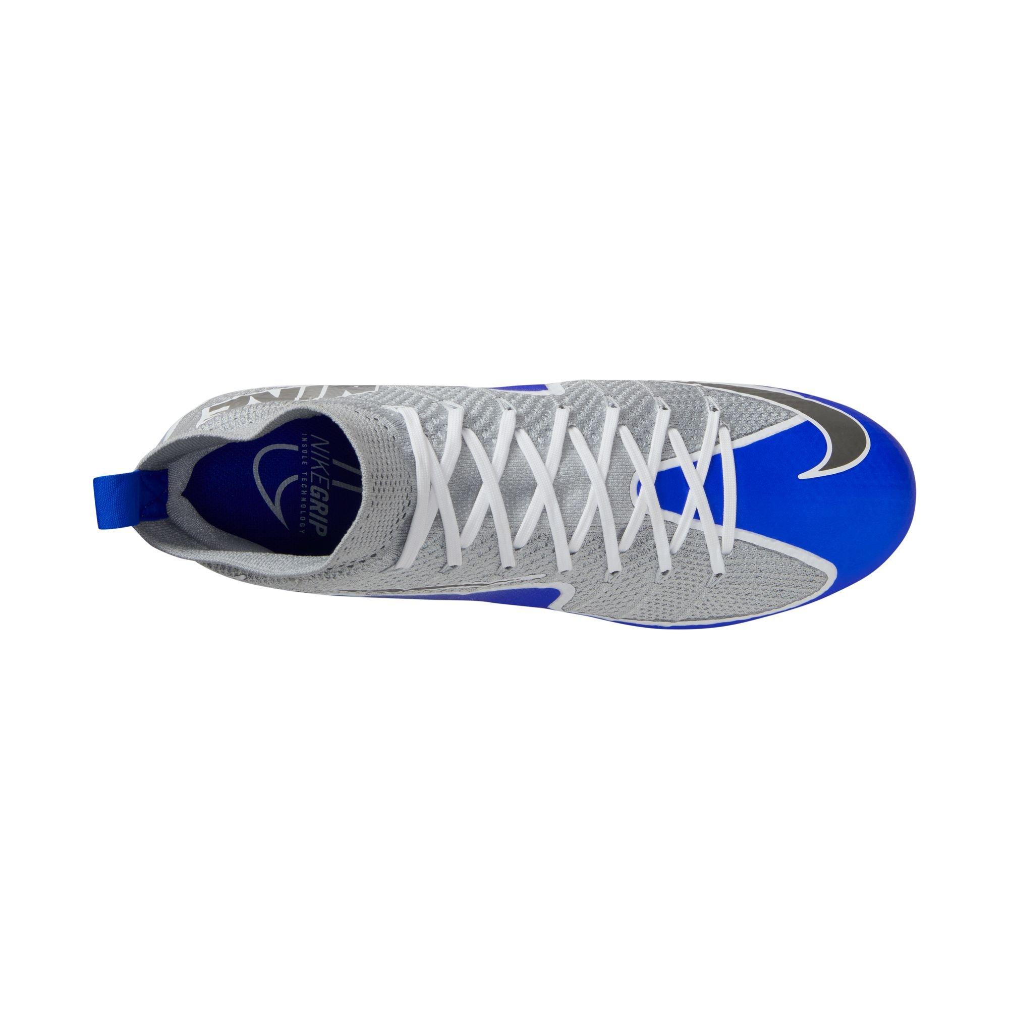 Nike Vapor Edge 360 Untouchable "Wolf Grey/Racer Blue" Men's Football Cleat - GREY/BLUE Thumbnail View 8