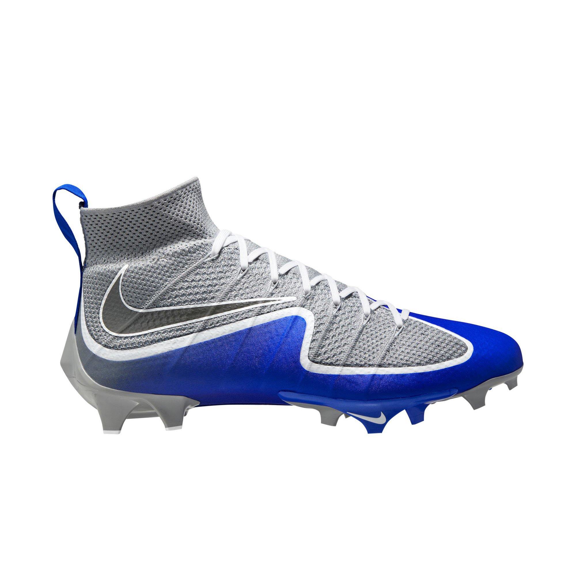 Nike Vapor Edge 360 Untouchable "Wolf Grey/Racer Blue" Men's Football Cleat - GREY/BLUE Thumbnail View 1