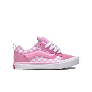 Vans Knu Skool Checkerboard "Pink/White" Grade School Girls' Shoe
