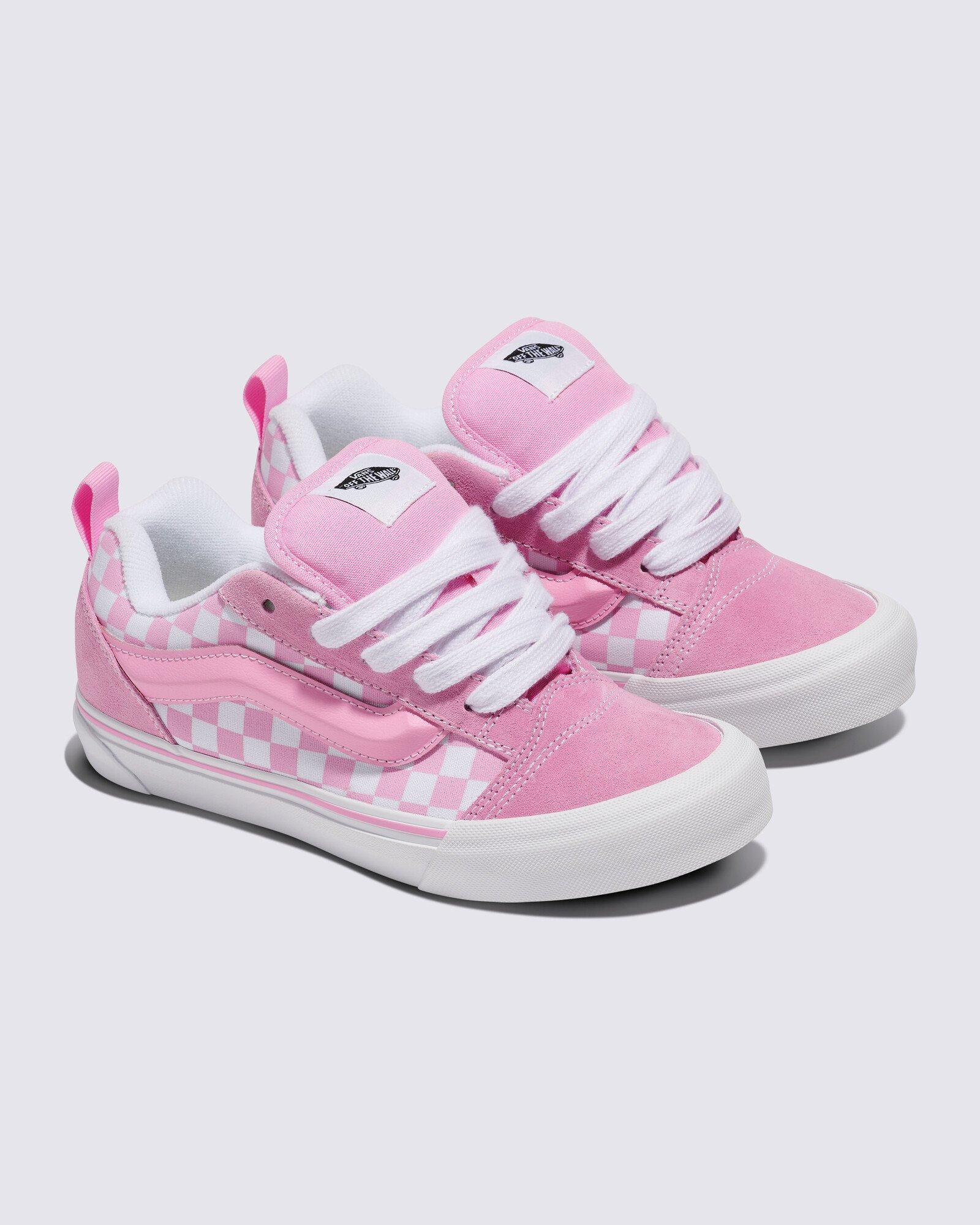 Vans Knu Skool Checkerboard Preschool Girls' "Pink/White" Shoe