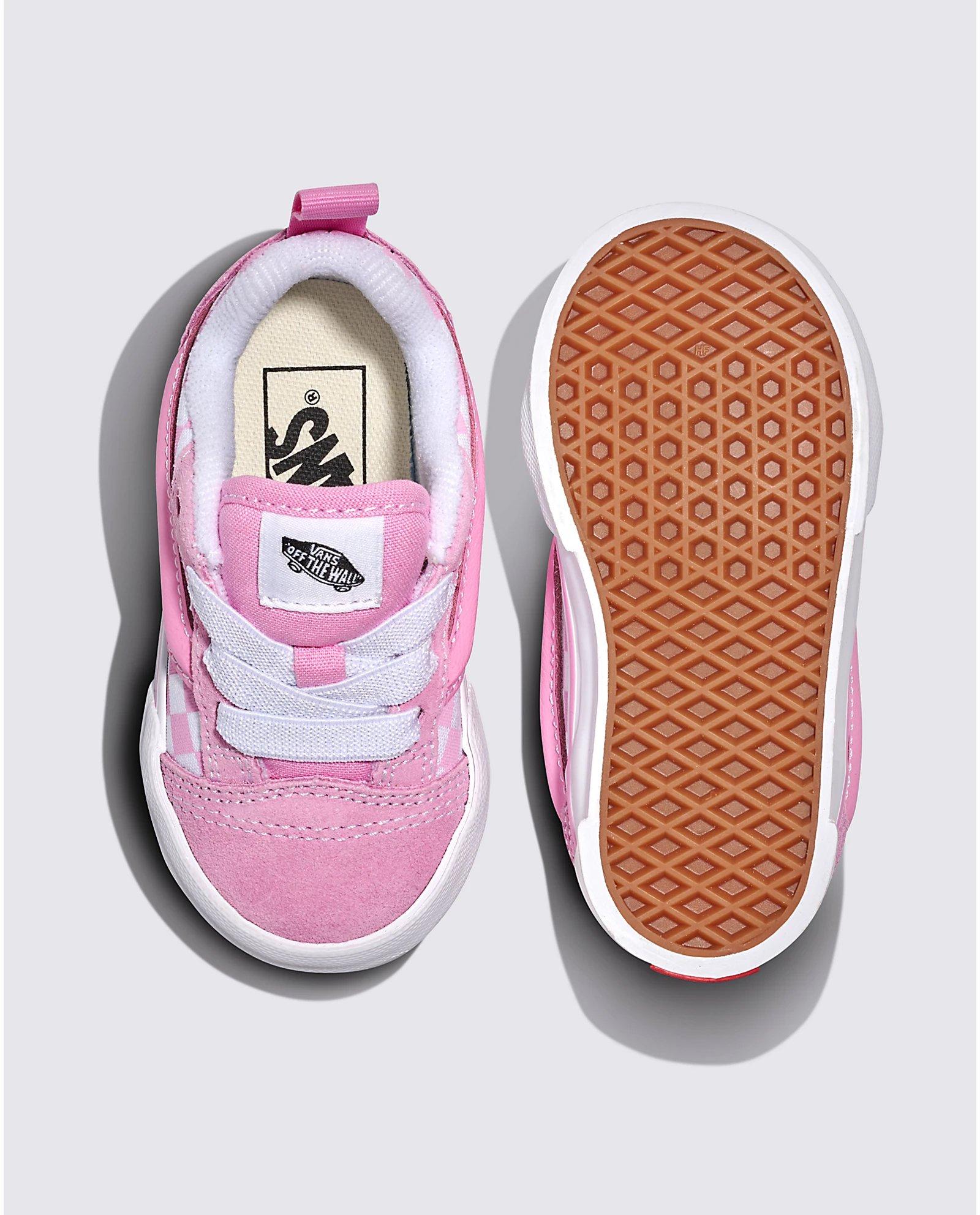 Vans Knu Skool Checkerboard Toddler Girls' "Pink/White" Shoe
